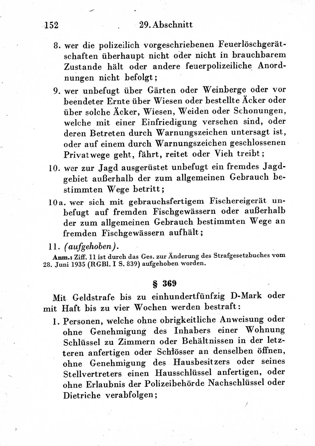 Strafgesetzbuch (StGB) und andere Strafgesetze [Deutsche Demokratische Republik (DDR)] 1954, Seite 152 (StGB Strafges. DDR 1954, S. 152)