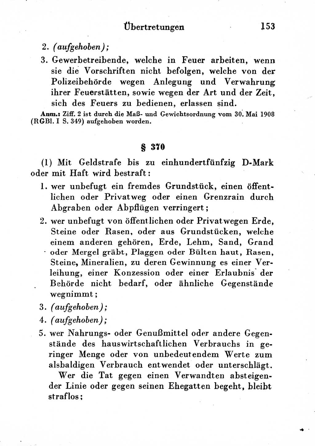Strafgesetzbuch (StGB) und andere Strafgesetze [Deutsche Demokratische Republik (DDR)] 1954, Seite 153 (StGB Strafges. DDR 1954, S. 153)