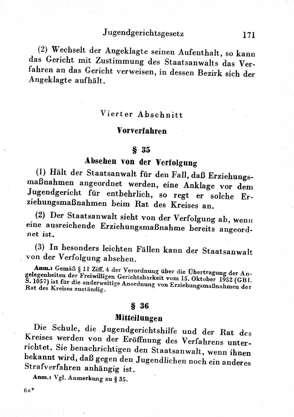 Strafgesetzbuch (StGB) und andere Strafgesetze [Deutsche Demokratische Republik (DDR)] 1954, Seite 171 (StGB Strafges. DDR 1954, S. 171)