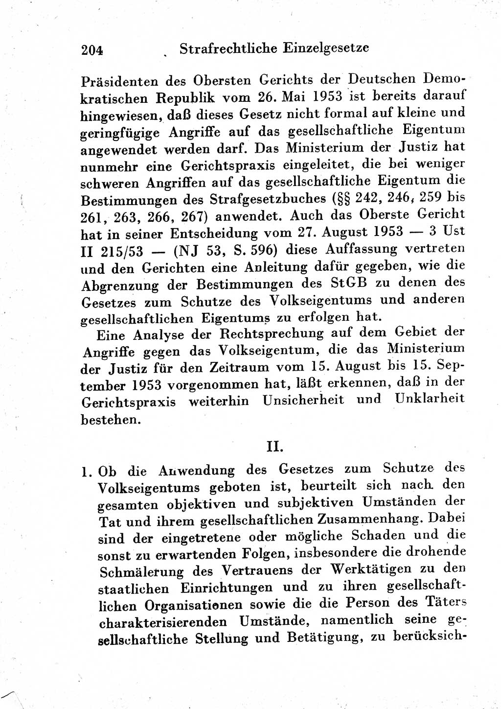 Strafgesetzbuch (StGB) und andere Strafgesetze [Deutsche Demokratische Republik (DDR)] 1954, Seite 204 (StGB Strafges. DDR 1954, S. 204)