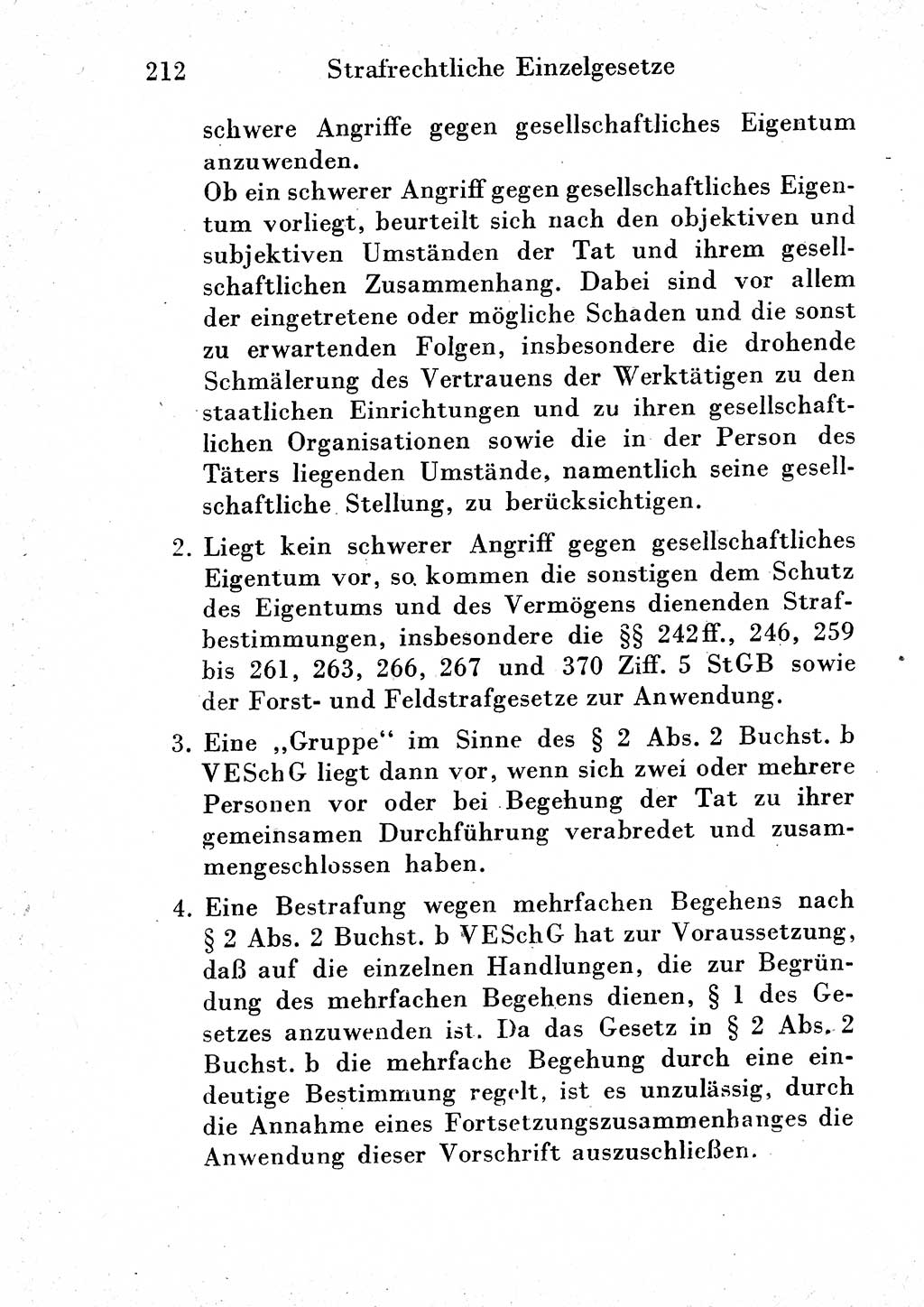 Strafgesetzbuch (StGB) und andere Strafgesetze [Deutsche Demokratische Republik (DDR)] 1954, Seite 212 (StGB Strafges. DDR 1954, S. 212)