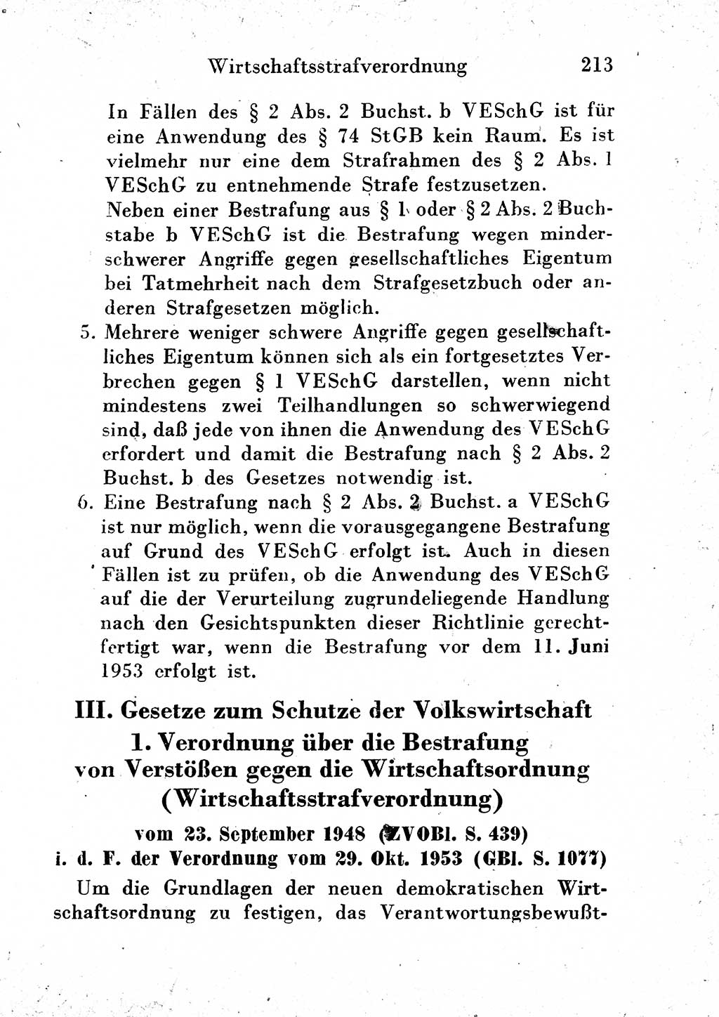 Strafgesetzbuch (StGB) und andere Strafgesetze [Deutsche Demokratische Republik (DDR)] 1954, Seite 213 (StGB Strafges. DDR 1954, S. 213)