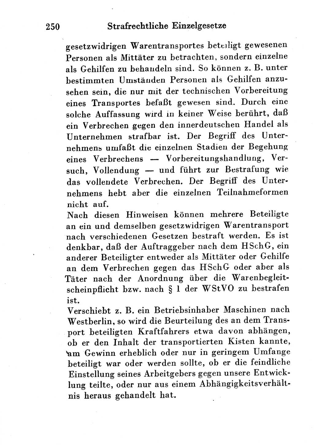 Strafgesetzbuch (StGB) und andere Strafgesetze [Deutsche Demokratische Republik (DDR)] 1954, Seite 250 (StGB Strafges. DDR 1954, S. 250)