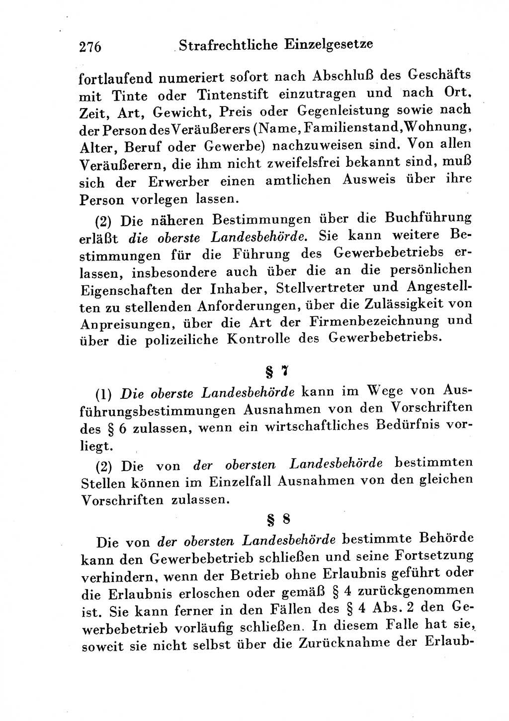 Strafgesetzbuch (StGB) und andere Strafgesetze [Deutsche Demokratische Republik (DDR)] 1954, Seite 276 (StGB Strafges. DDR 1954, S. 276)