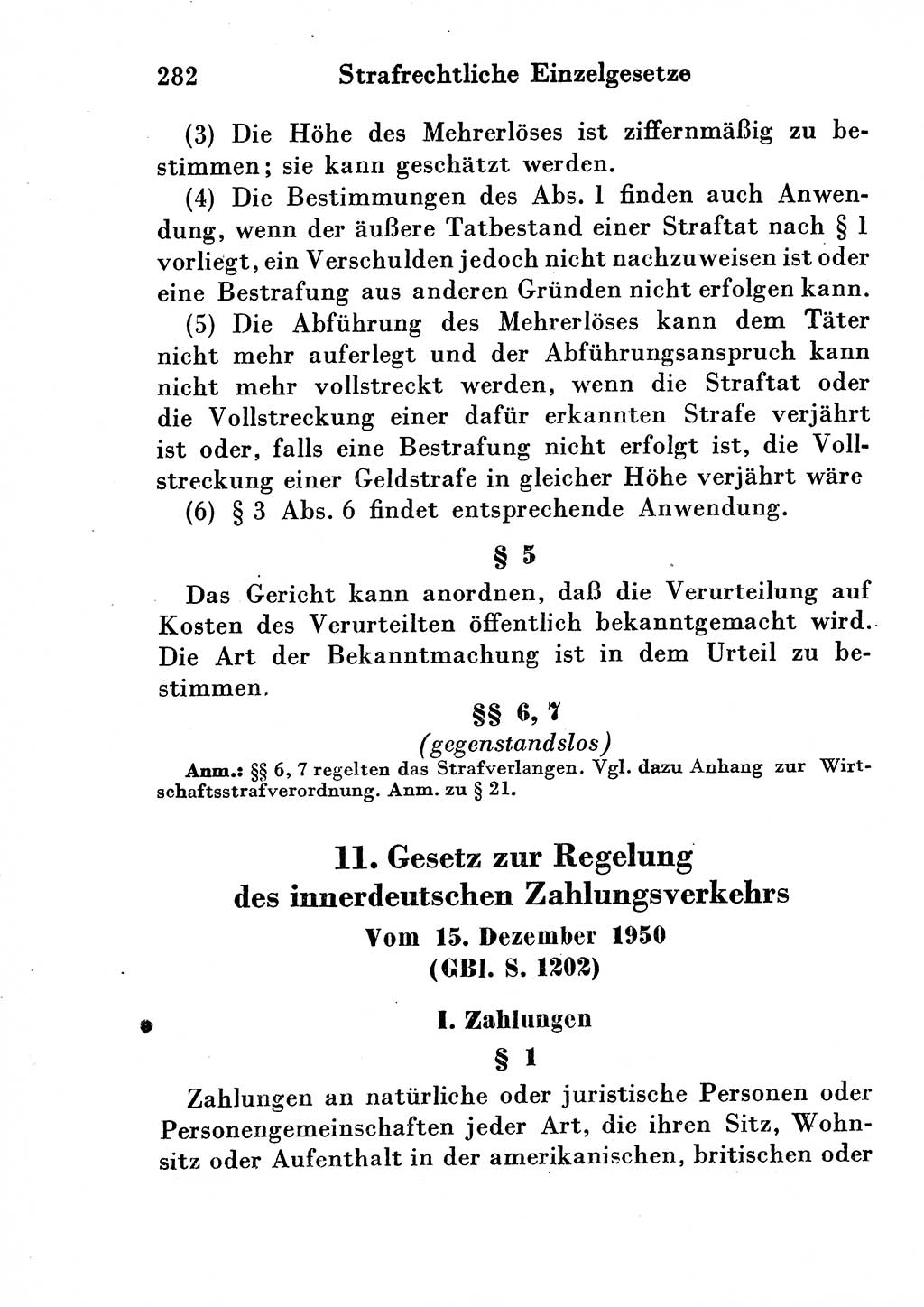 Strafgesetzbuch (StGB) und andere Strafgesetze [Deutsche Demokratische Republik (DDR)] 1954, Seite 282 (StGB Strafges. DDR 1954, S. 282)