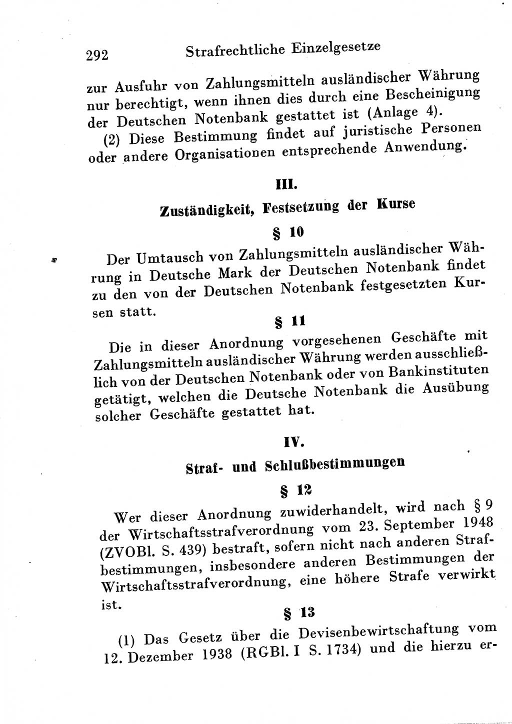 Strafgesetzbuch (StGB) und andere Strafgesetze [Deutsche Demokratische Republik (DDR)] 1954, Seite 292 (StGB Strafges. DDR 1954, S. 292)