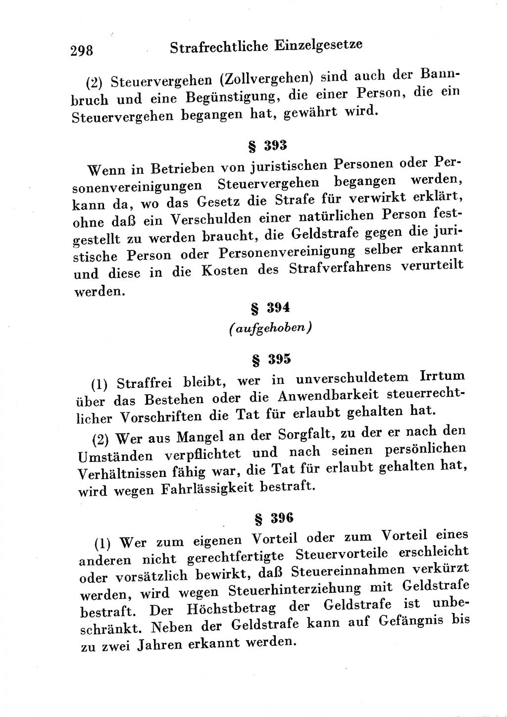 Strafgesetzbuch (StGB) und andere Strafgesetze [Deutsche Demokratische Republik (DDR)] 1954, Seite 298 (StGB Strafges. DDR 1954, S. 298)
