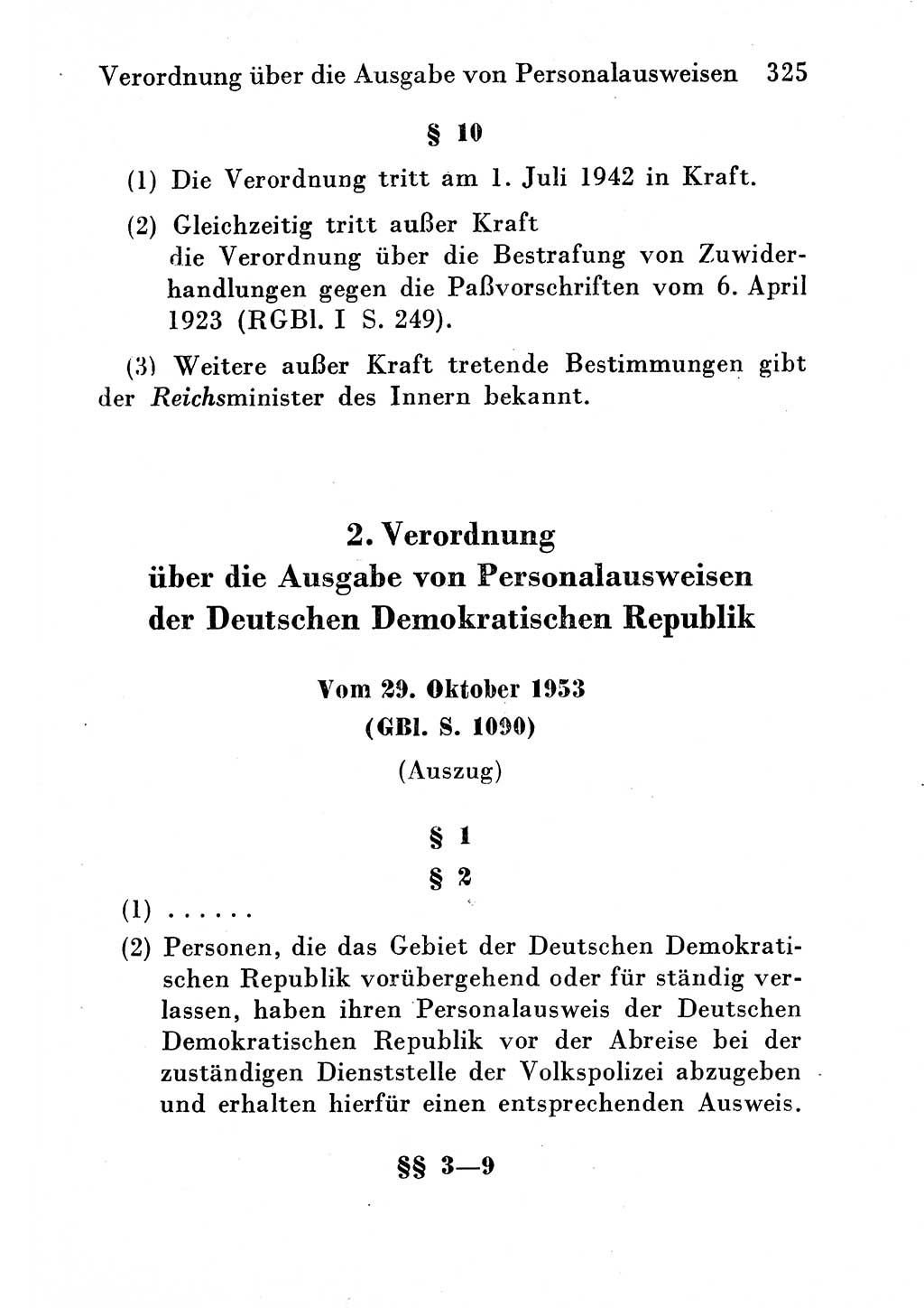 Strafgesetzbuch (StGB) und andere Strafgesetze [Deutsche Demokratische Republik (DDR)] 1954, Seite 325 (StGB Strafges. DDR 1954, S. 325)