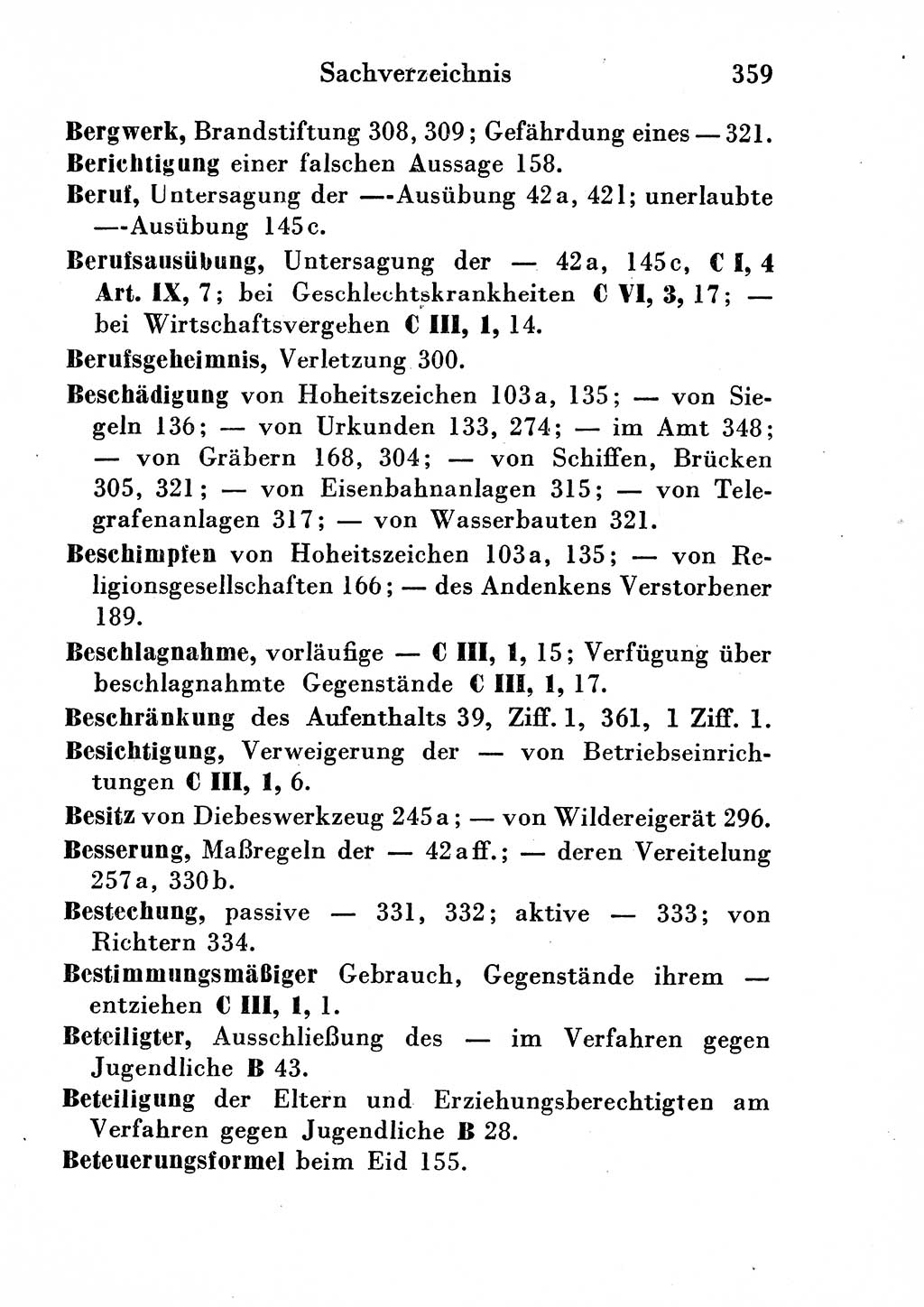 Strafgesetzbuch (StGB) und andere Strafgesetze [Deutsche Demokratische Republik (DDR)] 1954, Seite 359 (StGB Strafges. DDR 1954, S. 359)