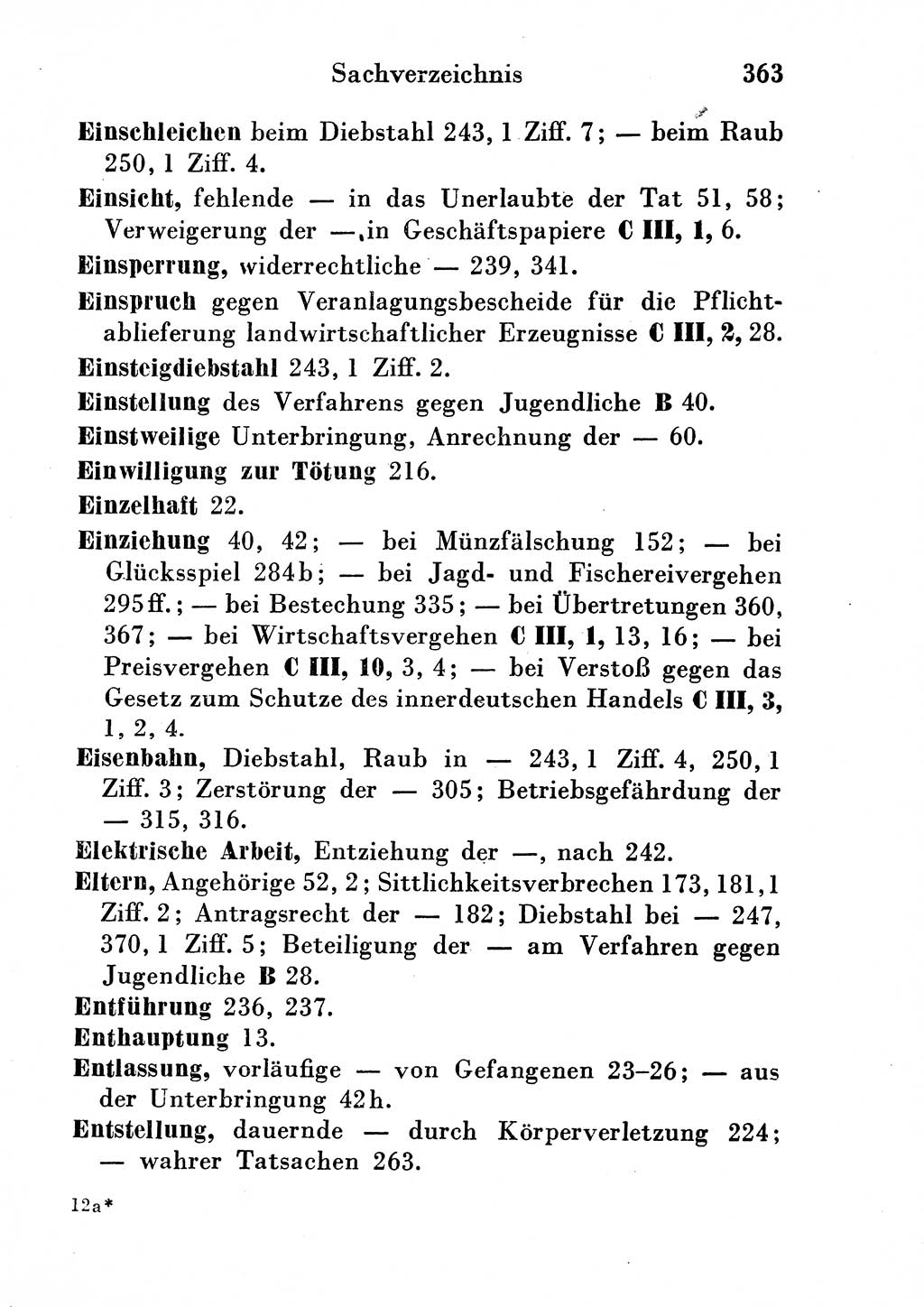 Strafgesetzbuch (StGB) und andere Strafgesetze [Deutsche Demokratische Republik (DDR)] 1954, Seite 363 (StGB Strafges. DDR 1954, S. 363)