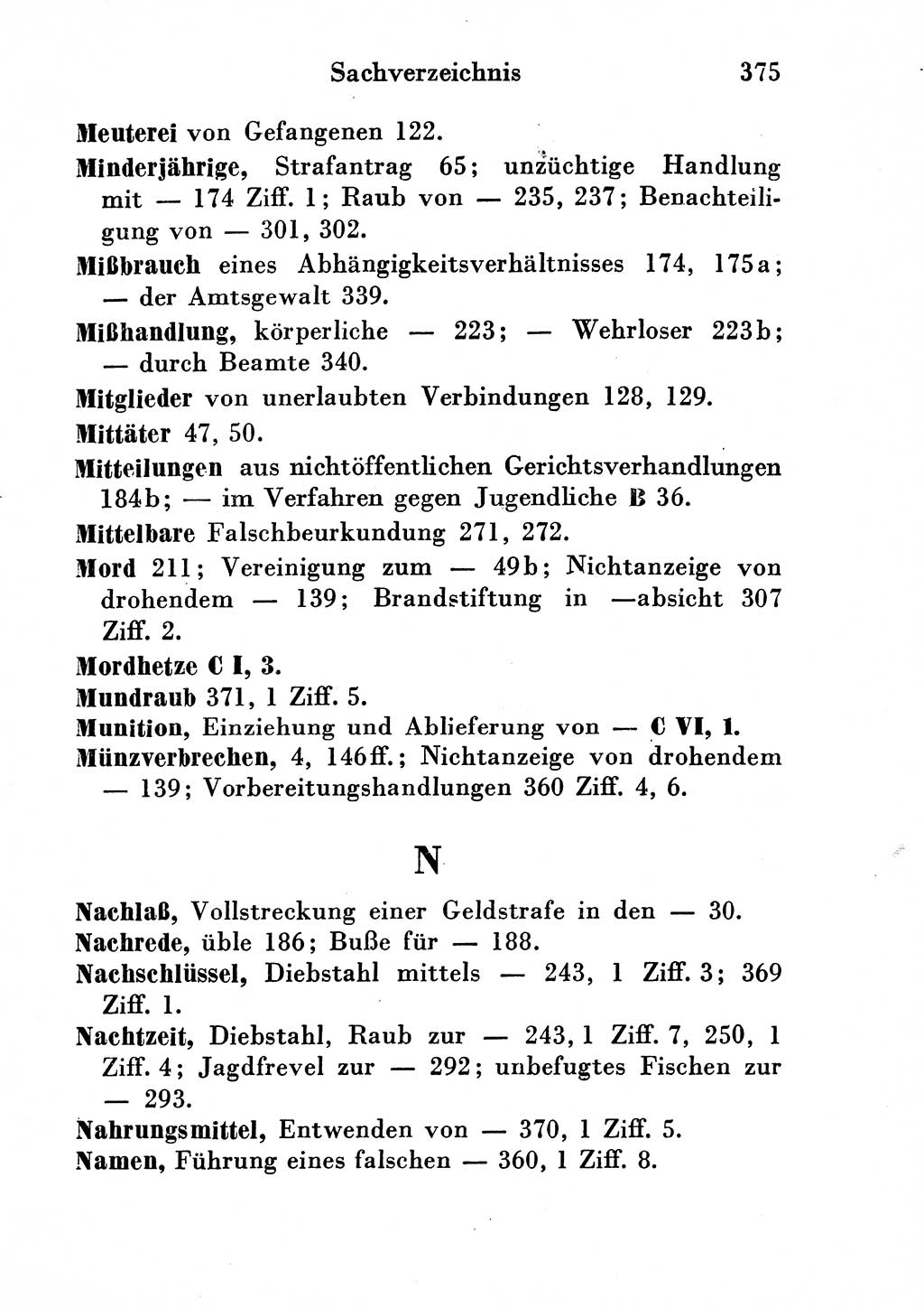 Strafgesetzbuch (StGB) und andere Strafgesetze [Deutsche Demokratische Republik (DDR)] 1954, Seite 375 (StGB Strafges. DDR 1954, S. 375)