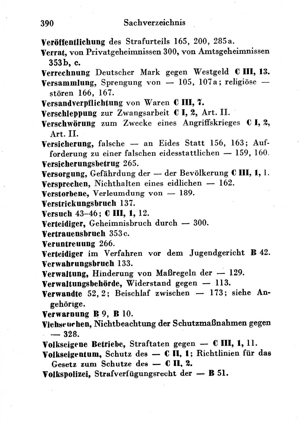 Strafgesetzbuch (StGB) und andere Strafgesetze [Deutsche Demokratische Republik (DDR)] 1954, Seite 390 (StGB Strafges. DDR 1954, S. 390)