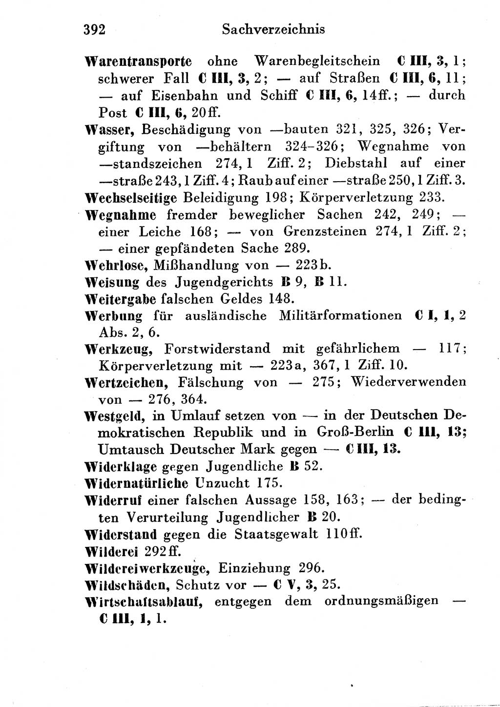 Strafgesetzbuch (StGB) und andere Strafgesetze [Deutsche Demokratische Republik (DDR)] 1954, Seite 392 (StGB Strafges. DDR 1954, S. 392)