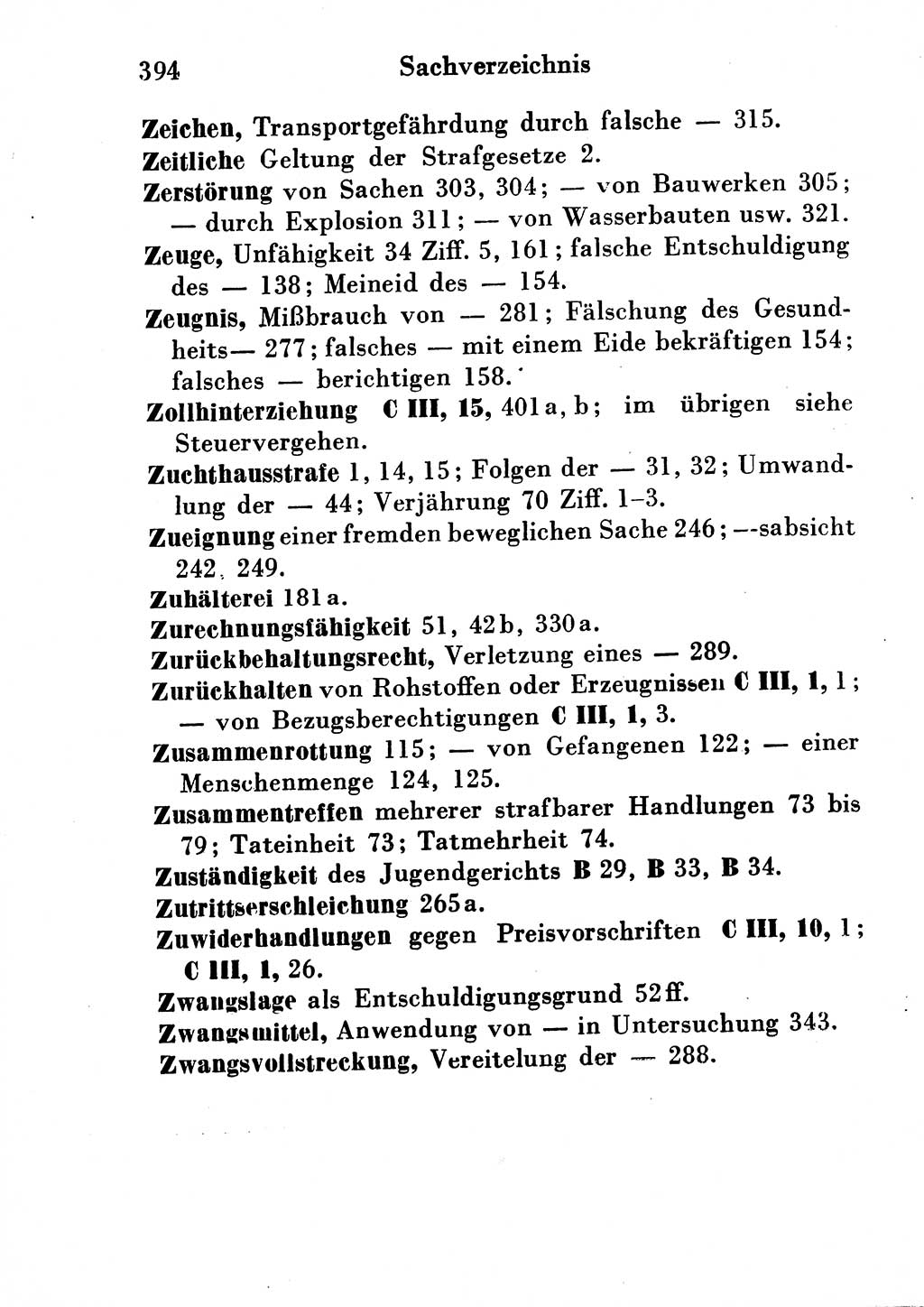 Strafgesetzbuch (StGB) und andere Strafgesetze [Deutsche Demokratische Republik (DDR)] 1954, Seite 394 (StGB Strafges. DDR 1954, S. 394)