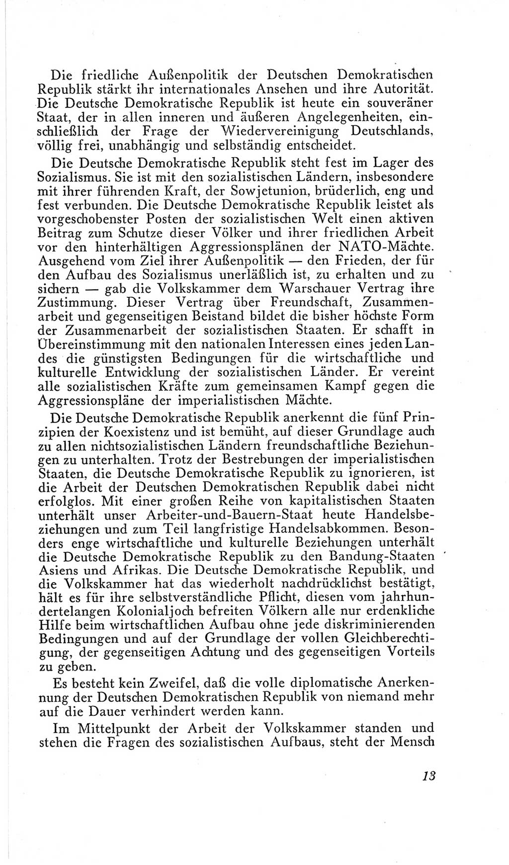 Handbuch der Volkskammer (VK) der Deutschen Demokratischen Republik (DDR), 2. Wahlperiode 1954-1958, Seite 13 (Hdb. VK. DDR, 2. WP. 1954-1958, S. 13)