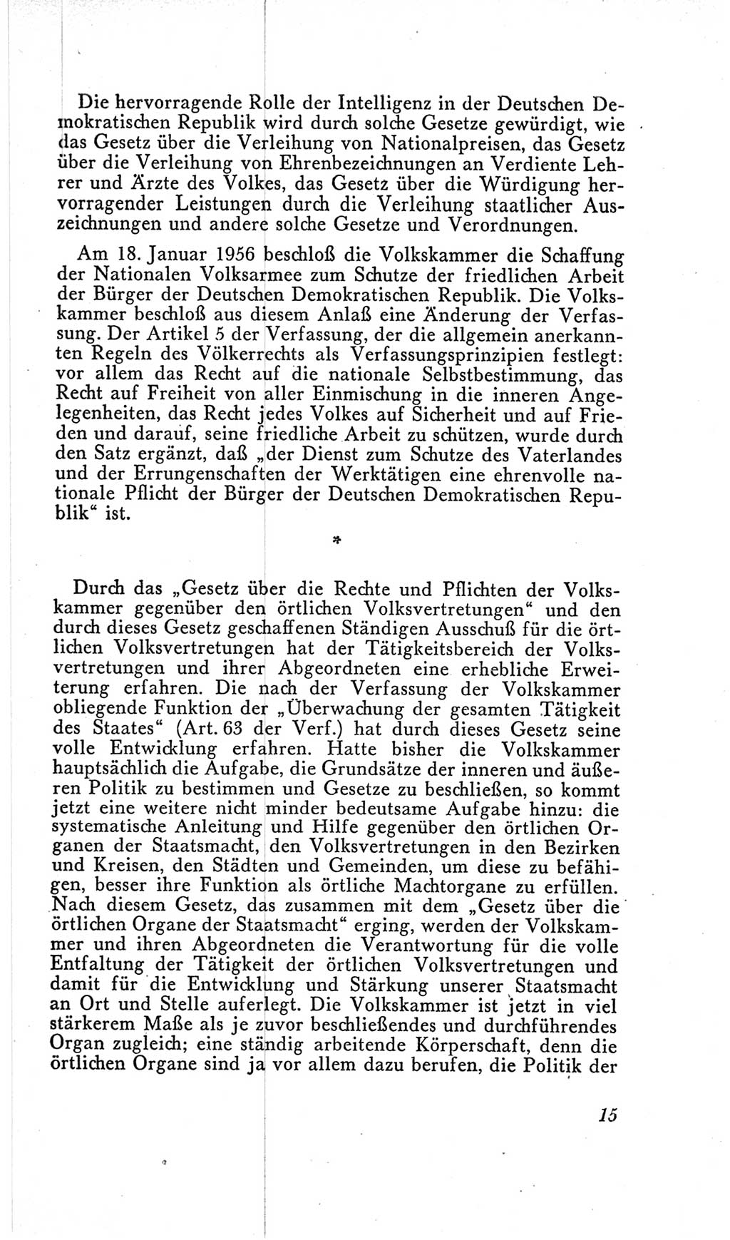 Handbuch der Volkskammer (VK) der Deutschen Demokratischen Republik (DDR), 2. Wahlperiode 1954-1958, Seite 15 (Hdb. VK. DDR, 2. WP. 1954-1958, S. 15)