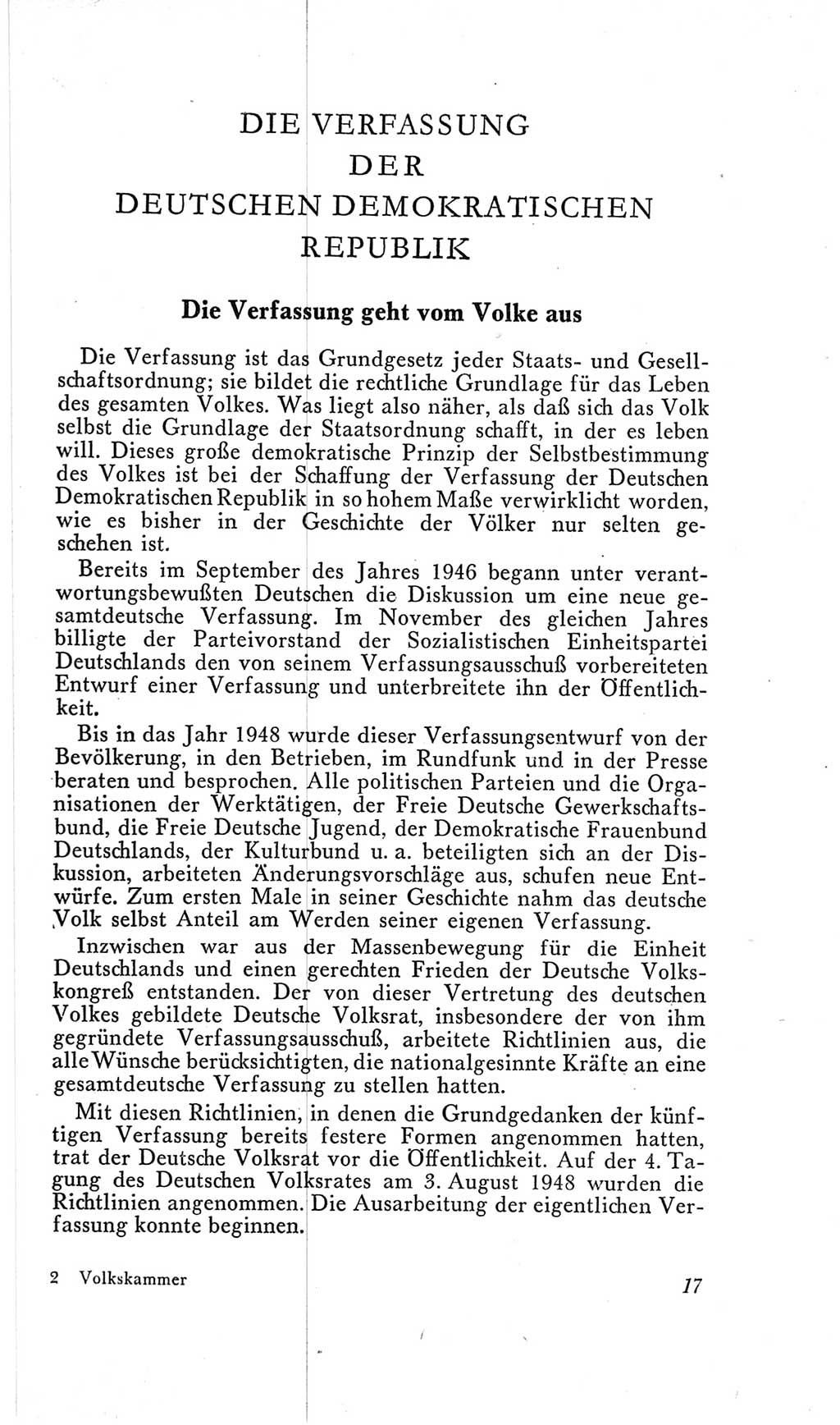 Handbuch der Volkskammer (VK) der Deutschen Demokratischen Republik (DDR), 2. Wahlperiode 1954-1958, Seite 17 (Hdb. VK. DDR, 2. WP. 1954-1958, S. 17)