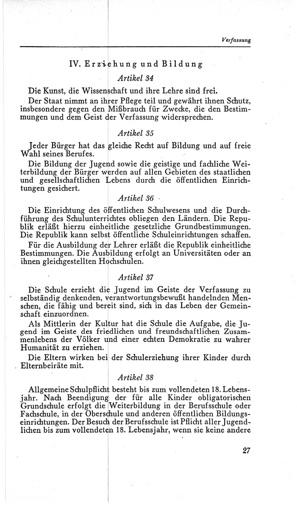 Handbuch der Volkskammer (VK) der Deutschen Demokratischen Republik (DDR), 2. Wahlperiode 1954-1958, Seite 27 (Hdb. VK. DDR, 2. WP. 1954-1958, S. 27)