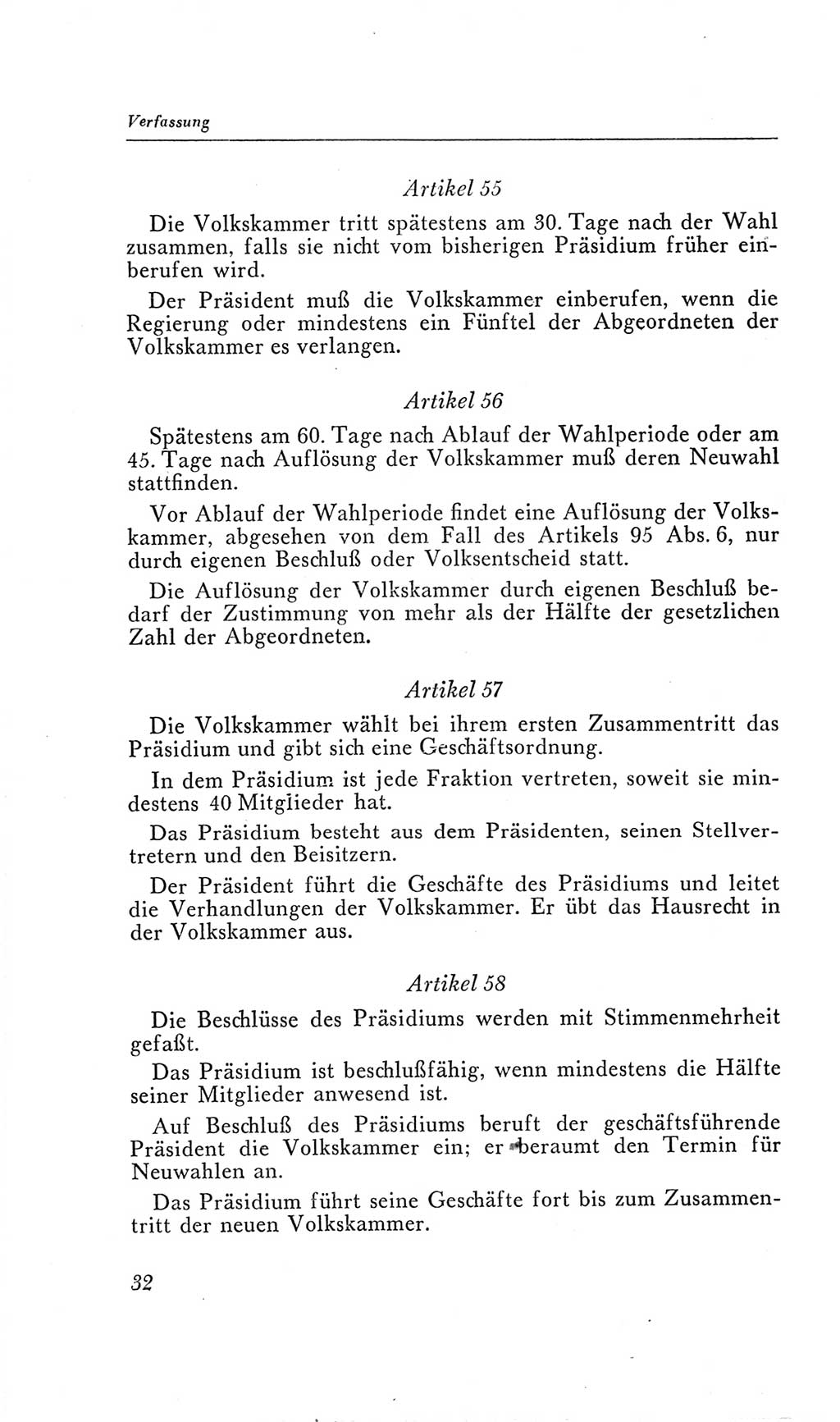 Handbuch der Volkskammer (VK) der Deutschen Demokratischen Republik (DDR), 2. Wahlperiode 1954-1958, Seite 32 (Hdb. VK. DDR, 2. WP. 1954-1958, S. 32)