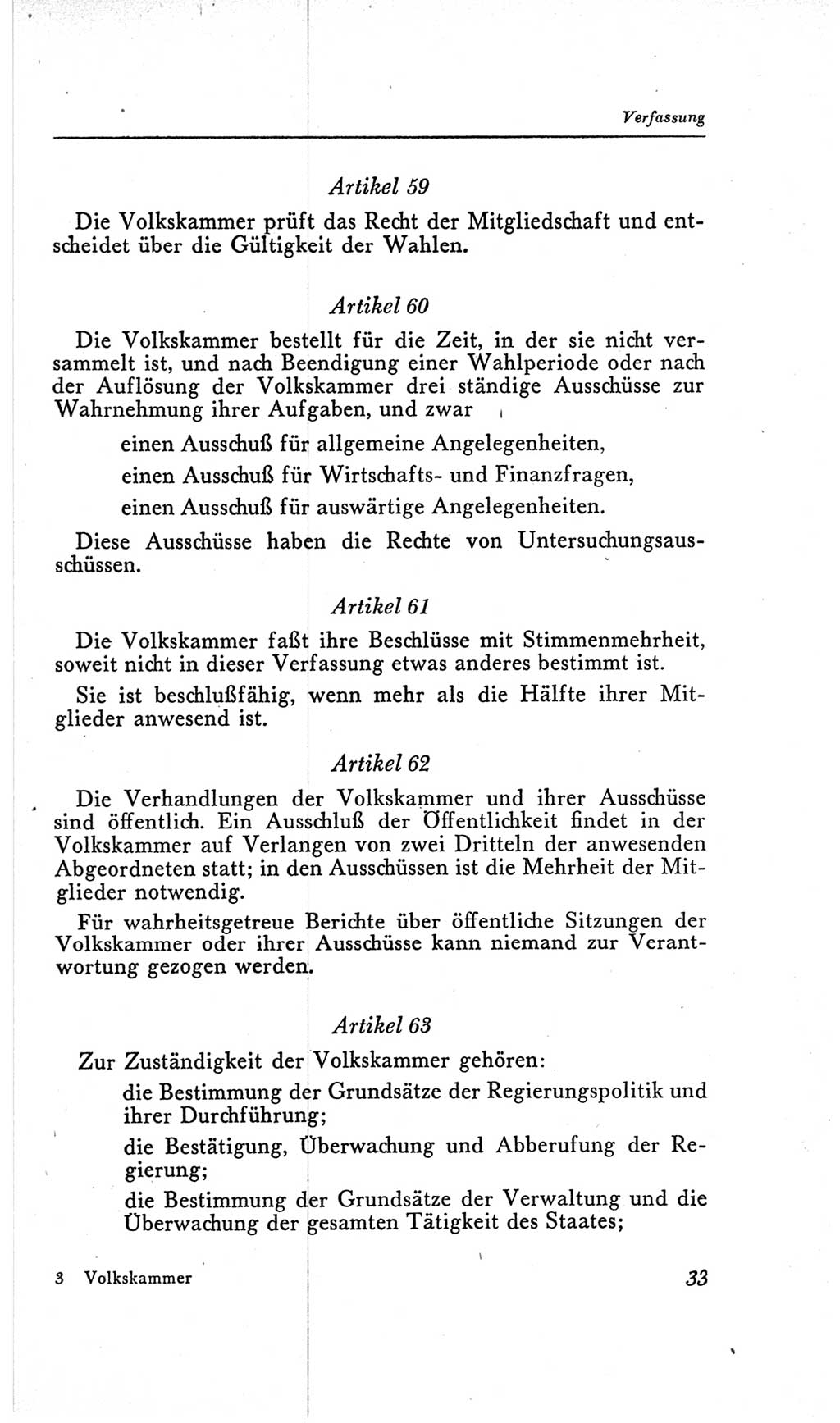 Handbuch der Volkskammer (VK) der Deutschen Demokratischen Republik (DDR), 2. Wahlperiode 1954-1958, Seite 33 (Hdb. VK. DDR, 2. WP. 1954-1958, S. 33)