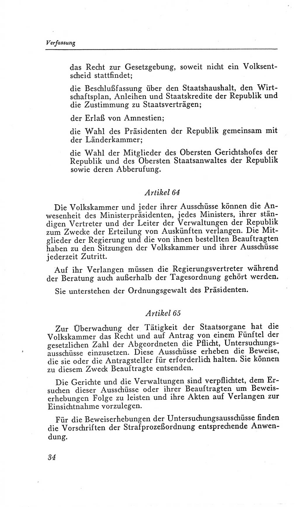 Handbuch der Volkskammer (VK) der Deutschen Demokratischen Republik (DDR), 2. Wahlperiode 1954-1958, Seite 34 (Hdb. VK. DDR, 2. WP. 1954-1958, S. 34)