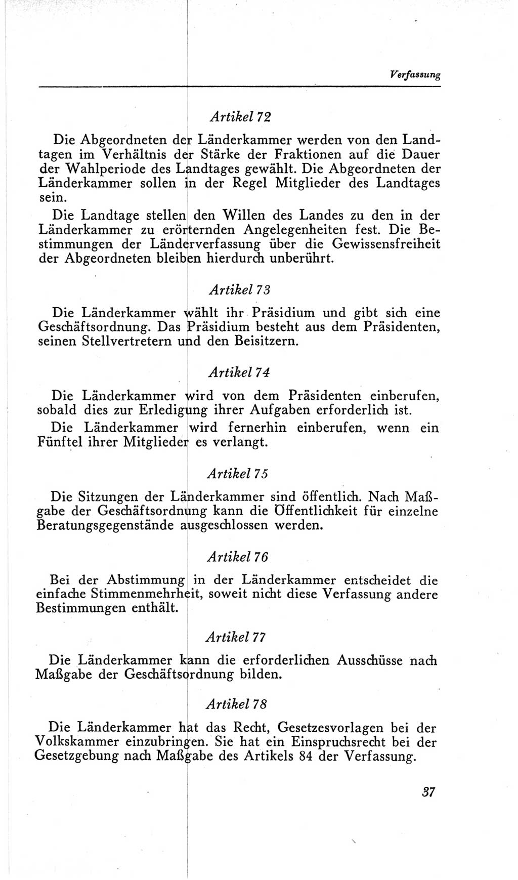 Handbuch der Volkskammer (VK) der Deutschen Demokratischen Republik (DDR), 2. Wahlperiode 1954-1958, Seite 37 (Hdb. VK. DDR, 2. WP. 1954-1958, S. 37)