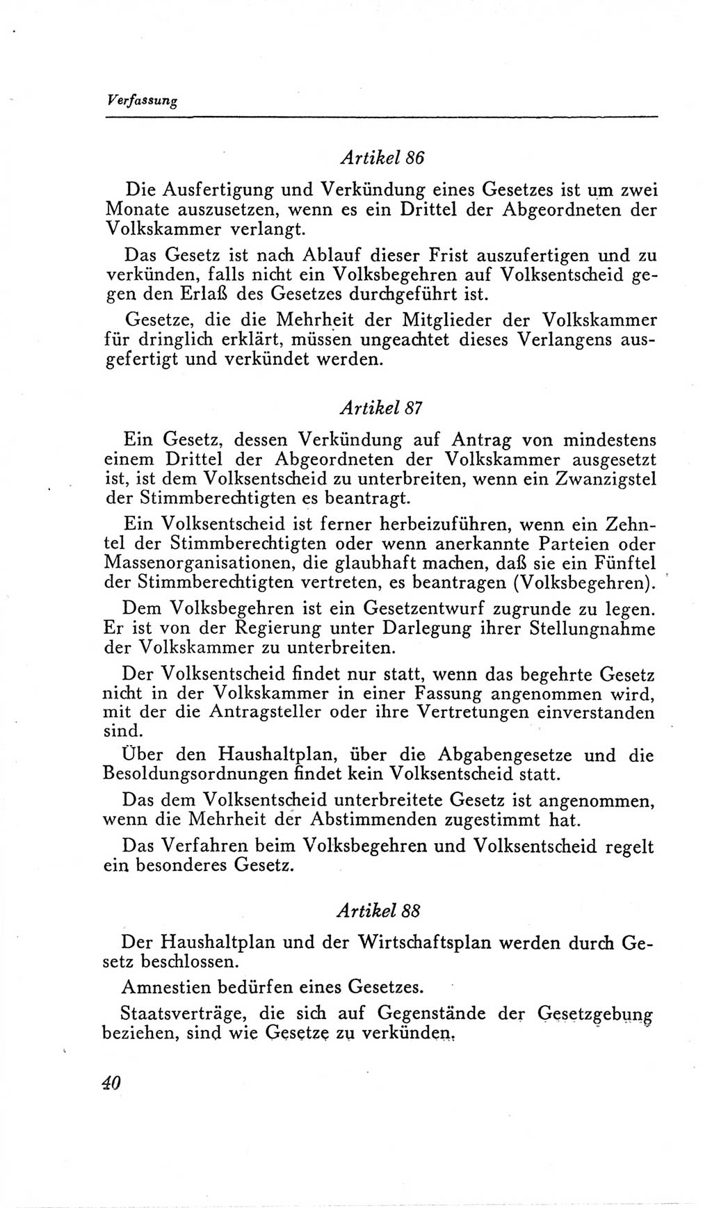Handbuch der Volkskammer (VK) der Deutschen Demokratischen Republik (DDR), 2. Wahlperiode 1954-1958, Seite 40 (Hdb. VK. DDR, 2. WP. 1954-1958, S. 40)