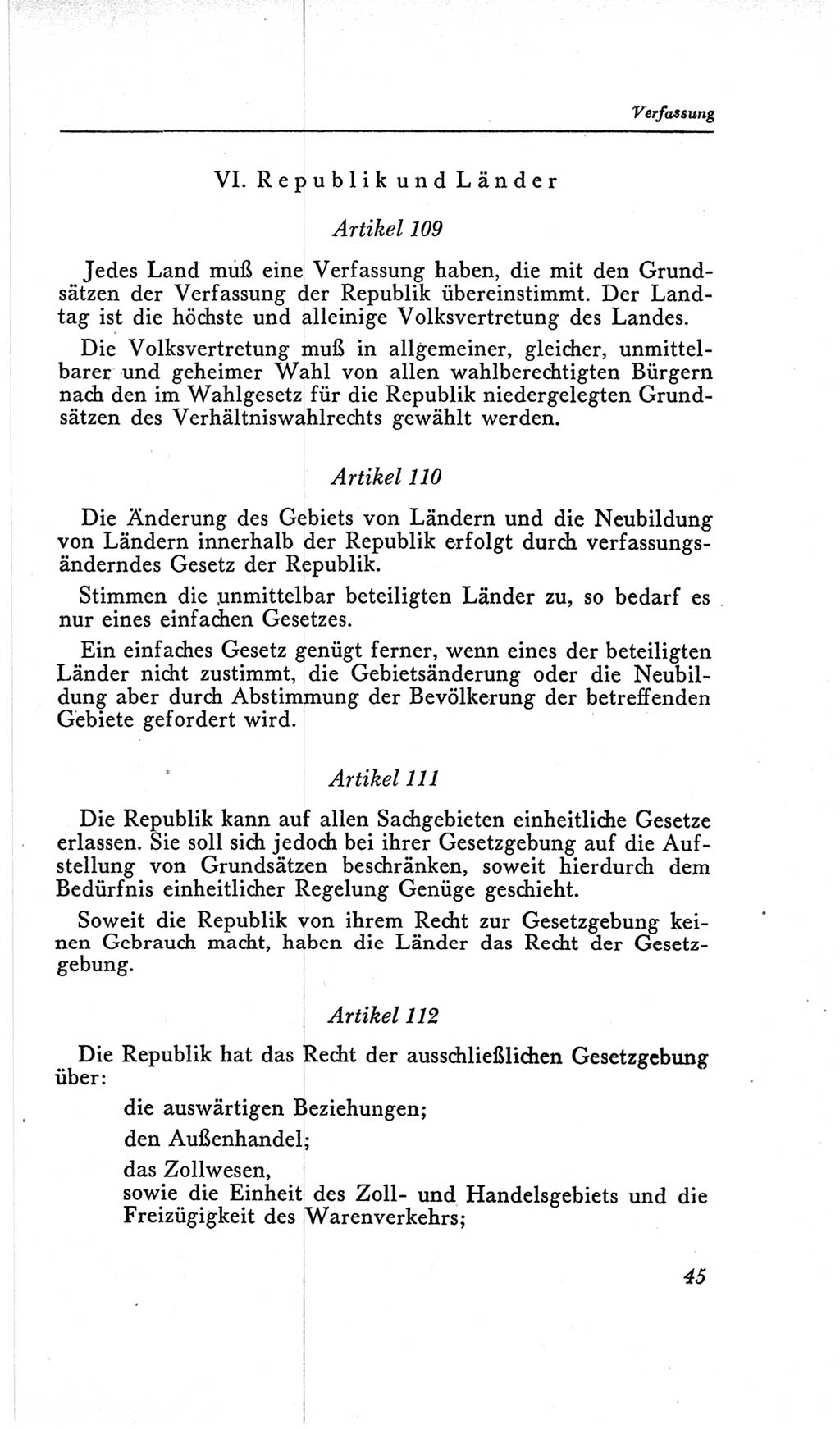 Handbuch der Volkskammer (VK) der Deutschen Demokratischen Republik (DDR), 2. Wahlperiode 1954-1958, Seite 45 (Hdb. VK. DDR, 2. WP. 1954-1958, S. 45)