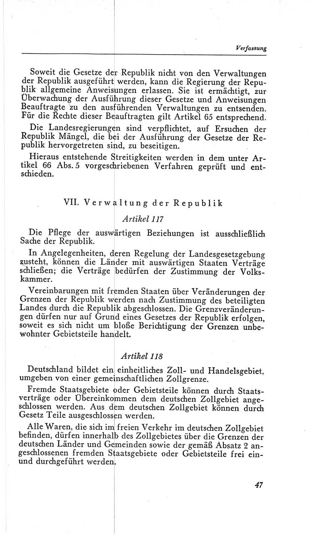 Handbuch der Volkskammer (VK) der Deutschen Demokratischen Republik (DDR), 2. Wahlperiode 1954-1958, Seite 47 (Hdb. VK. DDR, 2. WP. 1954-1958, S. 47)