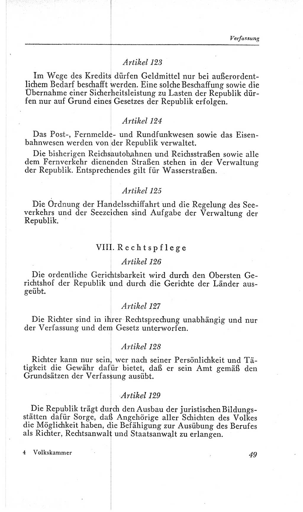 Handbuch der Volkskammer (VK) der Deutschen Demokratischen Republik (DDR), 2. Wahlperiode 1954-1958, Seite 49 (Hdb. VK. DDR, 2. WP. 1954-1958, S. 49)