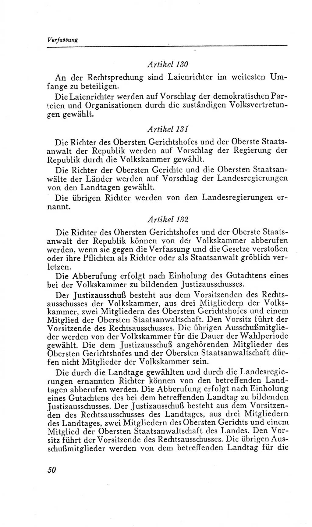 Handbuch der Volkskammer (VK) der Deutschen Demokratischen Republik (DDR), 2. Wahlperiode 1954-1958, Seite 50 (Hdb. VK. DDR, 2. WP. 1954-1958, S. 50)