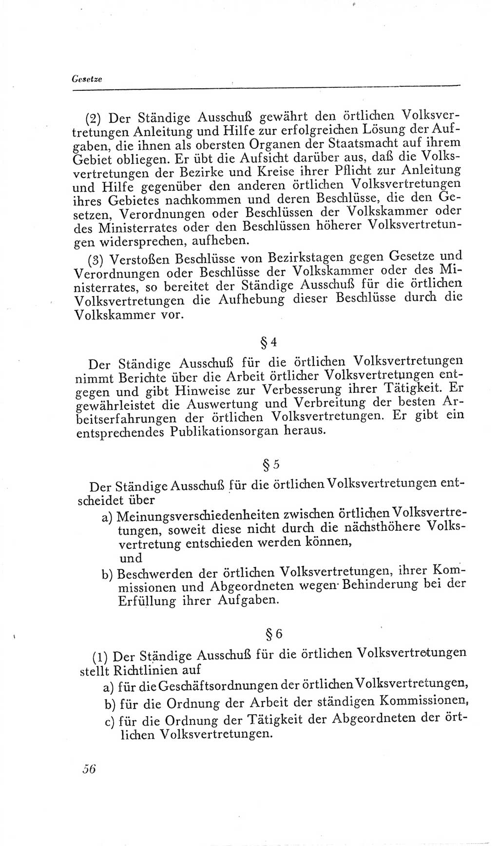 Handbuch der Volkskammer (VK) der Deutschen Demokratischen Republik (DDR), 2. Wahlperiode 1954-1958, Seite 56 (Hdb. VK. DDR, 2. WP. 1954-1958, S. 56)