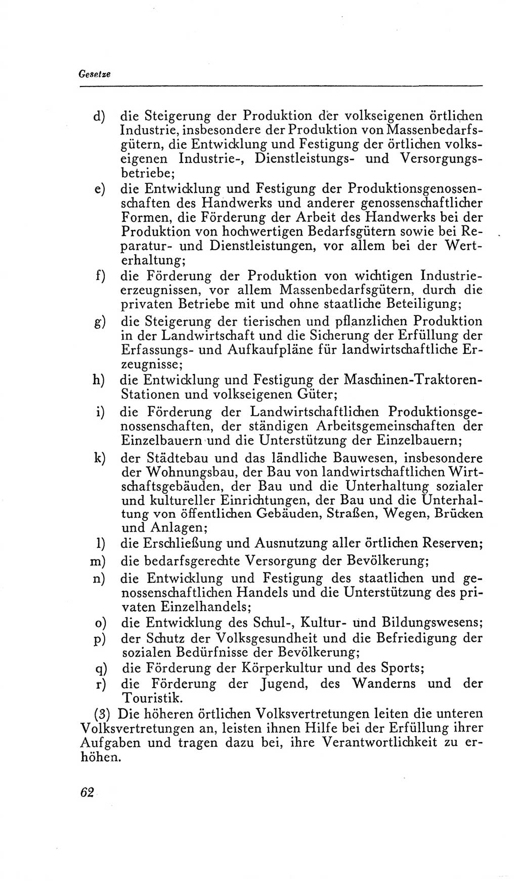 Handbuch der Volkskammer (VK) der Deutschen Demokratischen Republik (DDR), 2. Wahlperiode 1954-1958, Seite 62 (Hdb. VK. DDR, 2. WP. 1954-1958, S. 62)