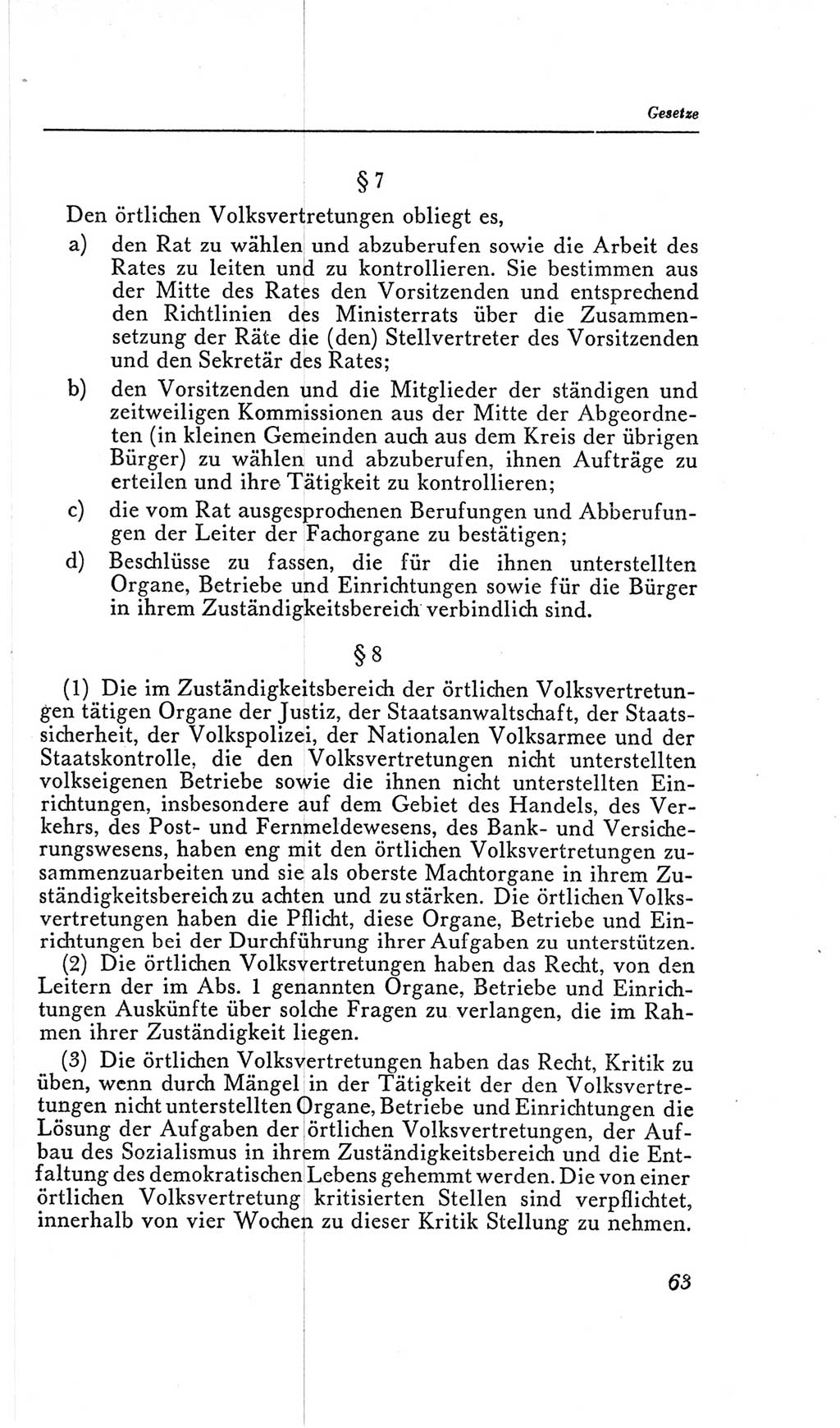 Handbuch der Volkskammer (VK) der Deutschen Demokratischen Republik (DDR), 2. Wahlperiode 1954-1958, Seite 63 (Hdb. VK. DDR, 2. WP. 1954-1958, S. 63)