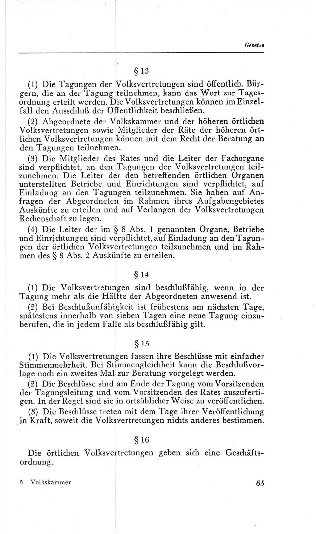 Handbuch der Volkskammer (VK) der Deutschen Demokratischen Republik (DDR), 2. Wahlperiode 1954-1958, Seite 65 (Hdb. VK. DDR, 2. WP. 1954-1958, S. 65)