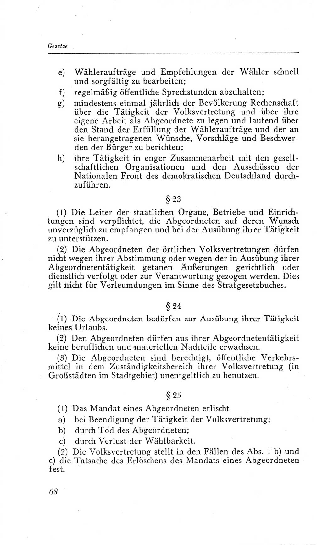 Handbuch der Volkskammer (VK) der Deutschen Demokratischen Republik (DDR), 2. Wahlperiode 1954-1958, Seite 68 (Hdb. VK. DDR, 2. WP. 1954-1958, S. 68)