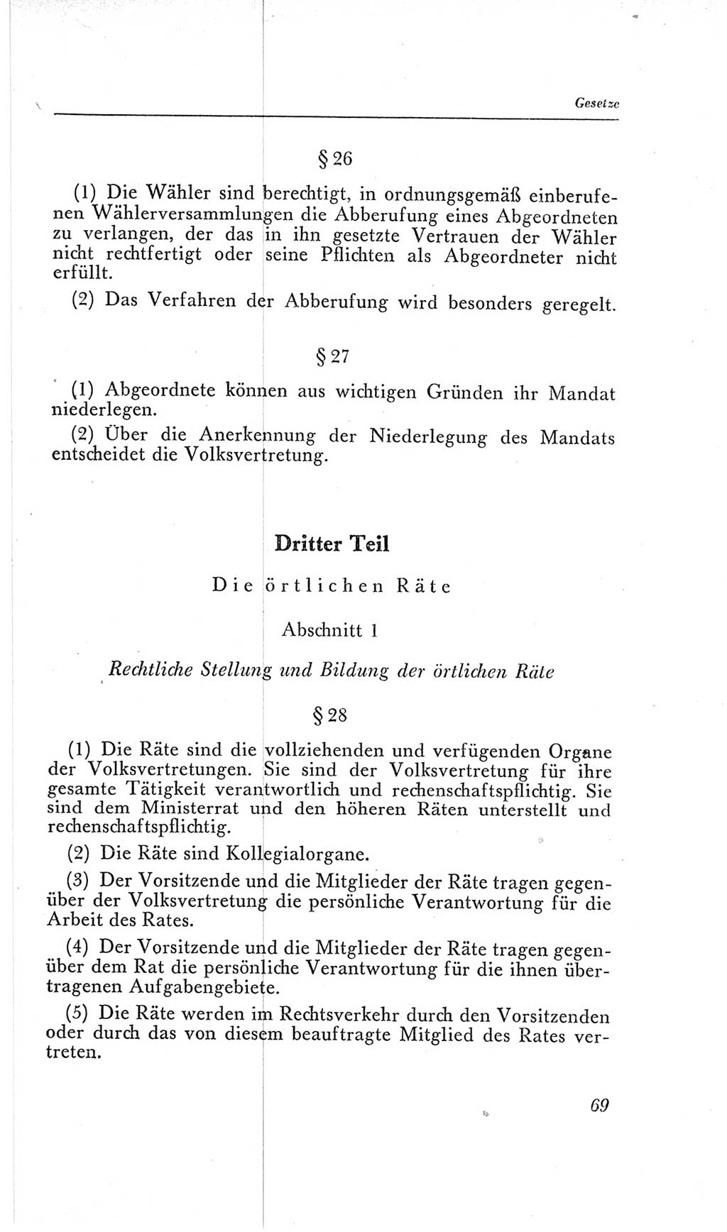 Handbuch der Volkskammer (VK) der Deutschen Demokratischen Republik (DDR), 2. Wahlperiode 1954-1958, Seite 69 (Hdb. VK. DDR, 2. WP. 1954-1958, S. 69)