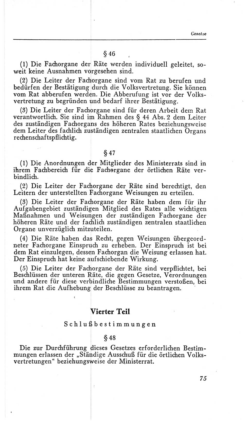 Handbuch der Volkskammer (VK) der Deutschen Demokratischen Republik (DDR), 2. Wahlperiode 1954-1958, Seite 75 (Hdb. VK. DDR, 2. WP. 1954-1958, S. 75)