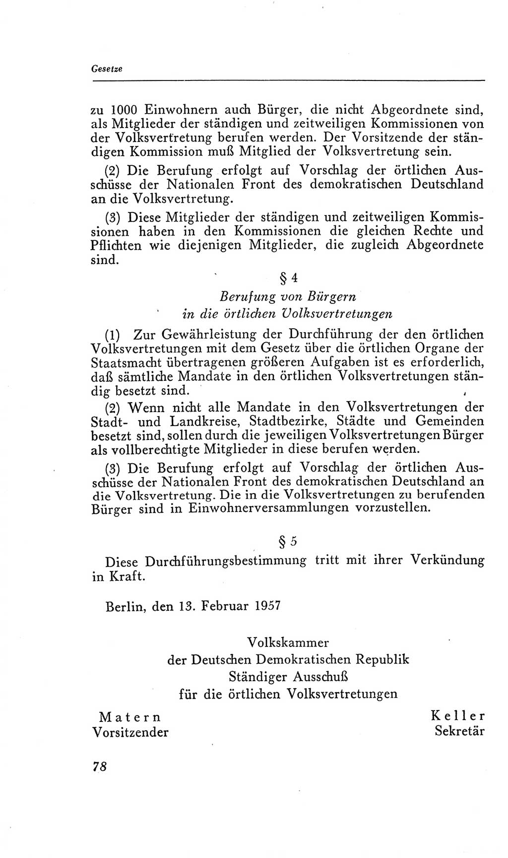 Handbuch der Volkskammer (VK) der Deutschen Demokratischen Republik (DDR), 2. Wahlperiode 1954-1958, Seite 78 (Hdb. VK. DDR, 2. WP. 1954-1958, S. 78)