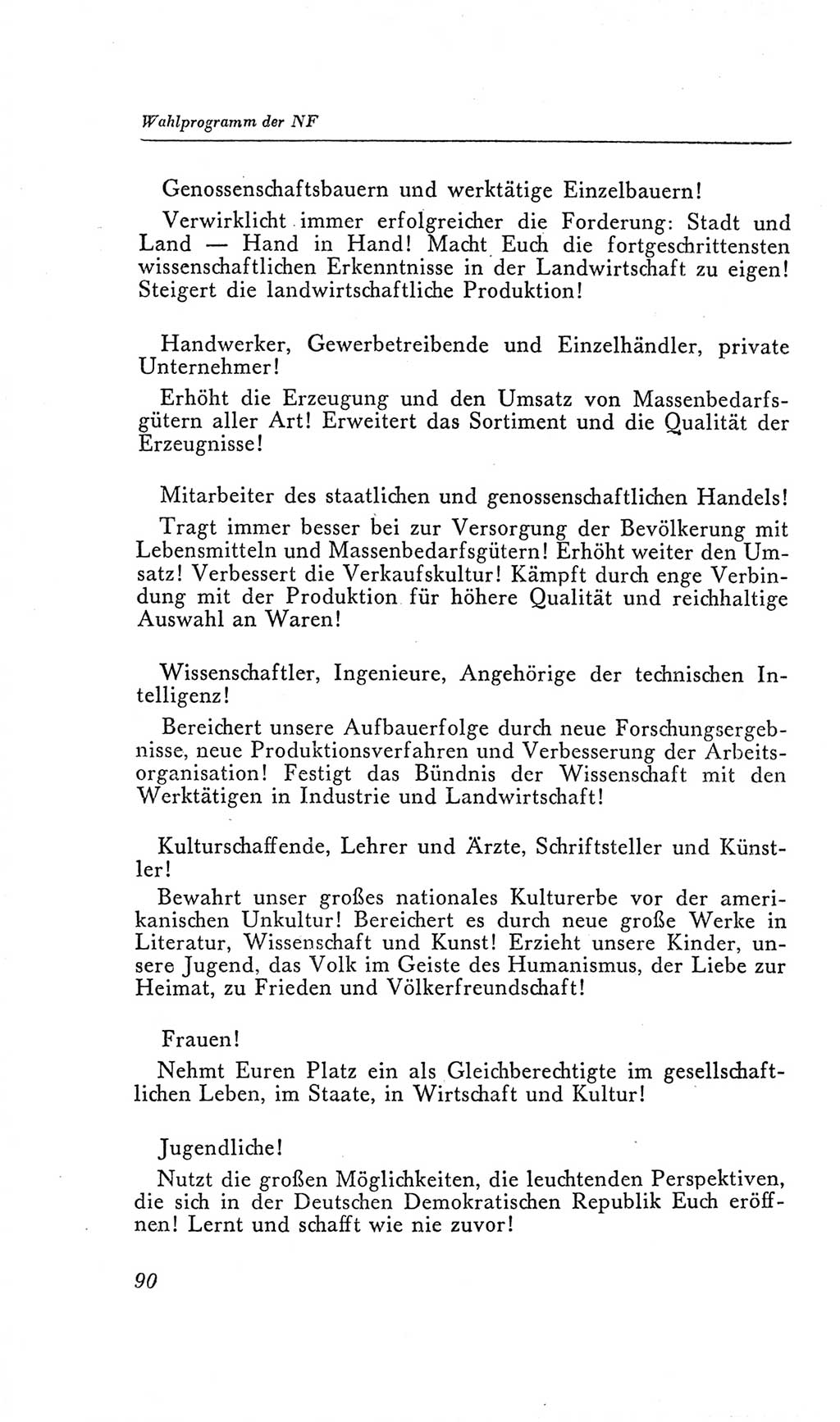 Handbuch der Volkskammer (VK) der Deutschen Demokratischen Republik (DDR), 2. Wahlperiode 1954-1958, Seite 90 (Hdb. VK. DDR, 2. WP. 1954-1958, S. 90)