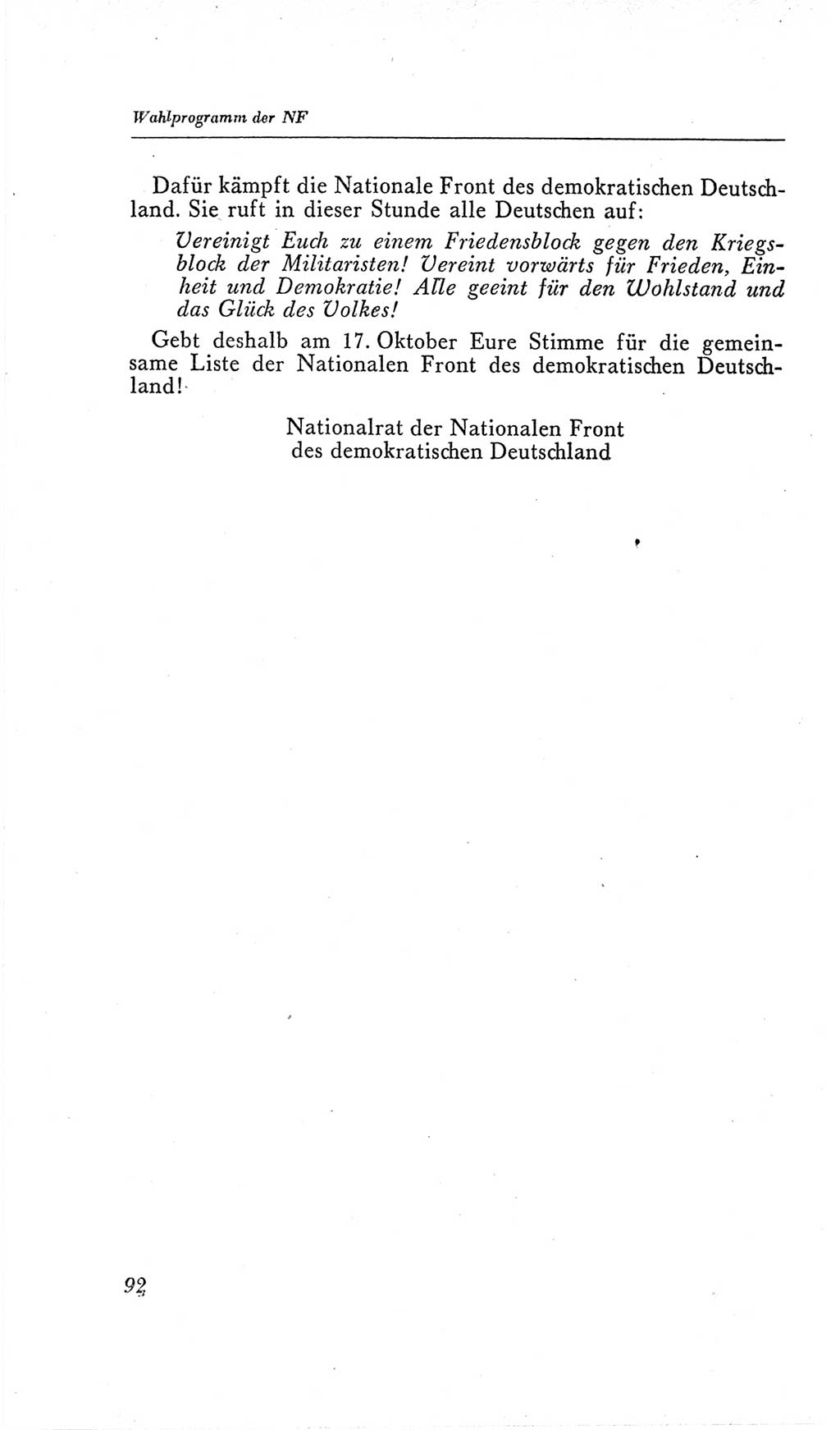 Handbuch der Volkskammer (VK) der Deutschen Demokratischen Republik (DDR), 2. Wahlperiode 1954-1958, Seite 92 (Hdb. VK. DDR, 2. WP. 1954-1958, S. 92)