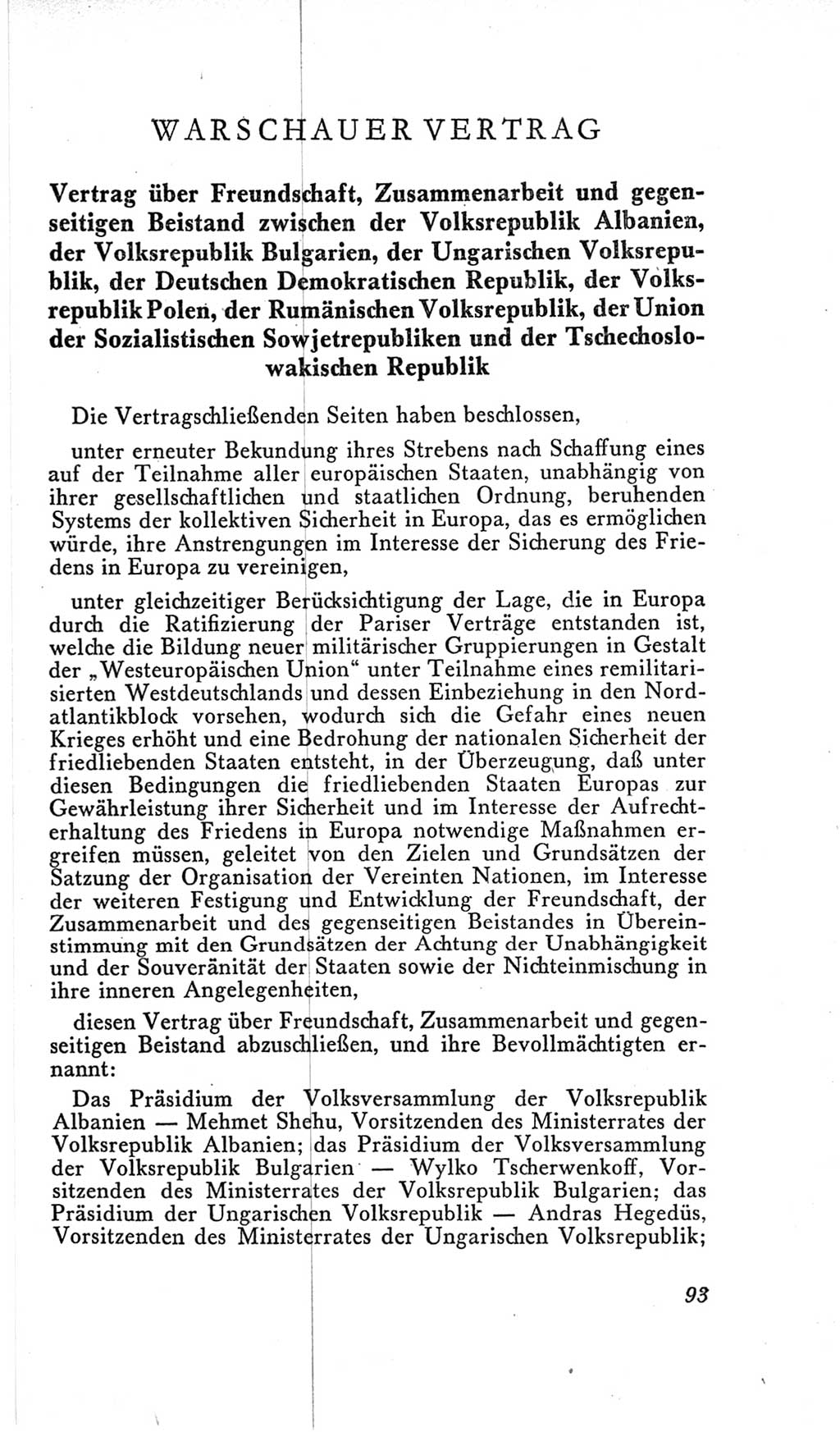 Handbuch der Volkskammer (VK) der Deutschen Demokratischen Republik (DDR), 2. Wahlperiode 1954-1958, Seite 93 (Hdb. VK. DDR, 2. WP. 1954-1958, S. 93)