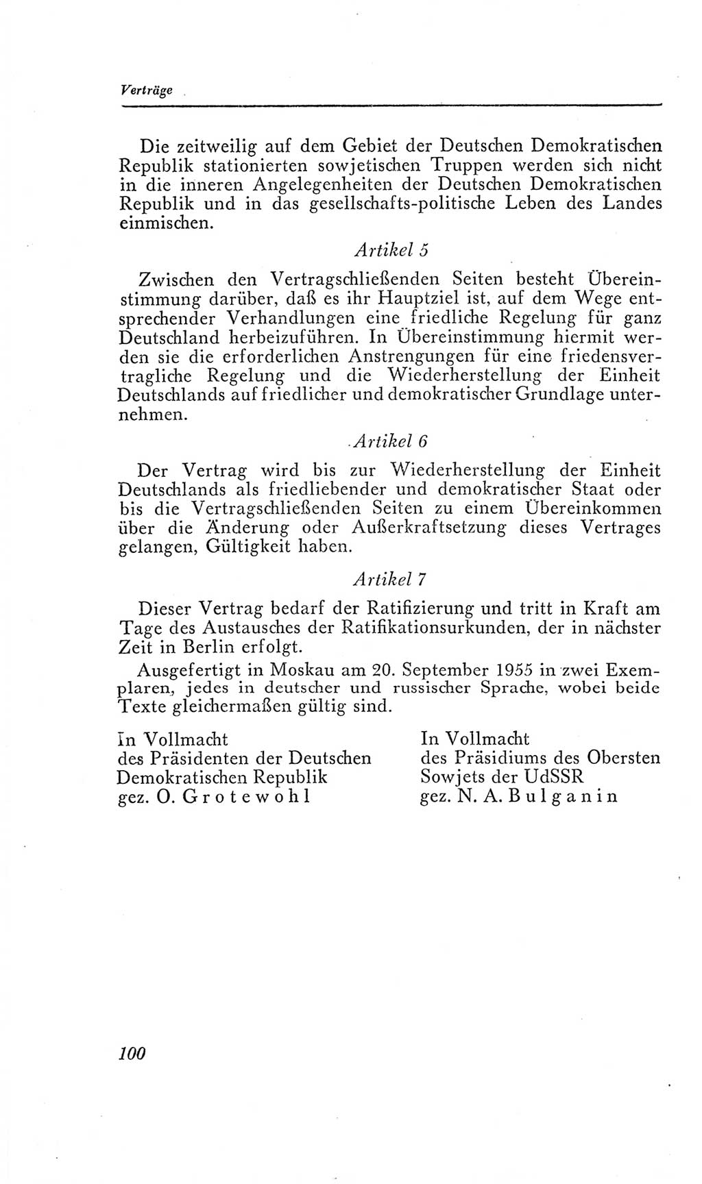 Handbuch der Volkskammer (VK) der Deutschen Demokratischen Republik (DDR), 2. Wahlperiode 1954-1958, Seite 100 (Hdb. VK. DDR, 2. WP. 1954-1958, S. 100)