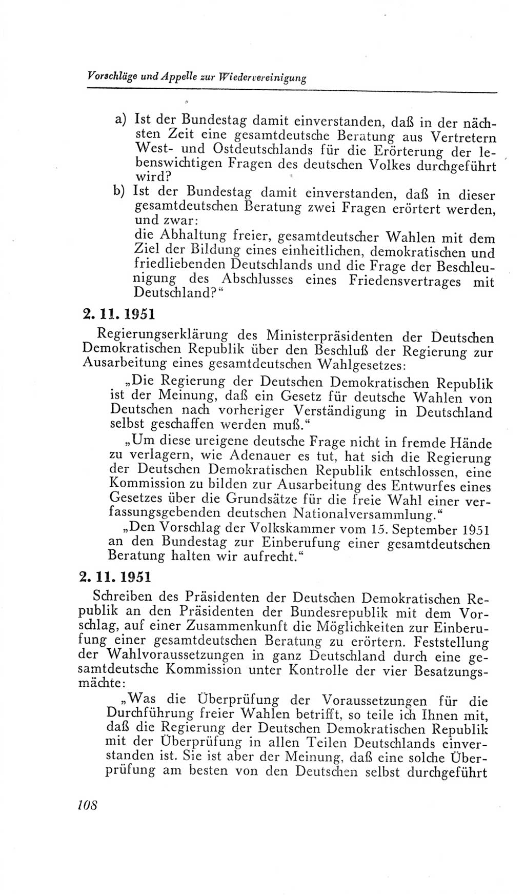 Handbuch der Volkskammer (VK) der Deutschen Demokratischen Republik (DDR), 2. Wahlperiode 1954-1958, Seite 108 (Hdb. VK. DDR, 2. WP. 1954-1958, S. 108)