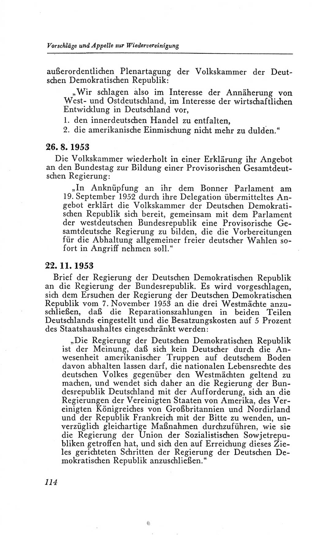 Handbuch der Volkskammer (VK) der Deutschen Demokratischen Republik (DDR), 2. Wahlperiode 1954-1958, Seite 114 (Hdb. VK. DDR, 2. WP. 1954-1958, S. 114)