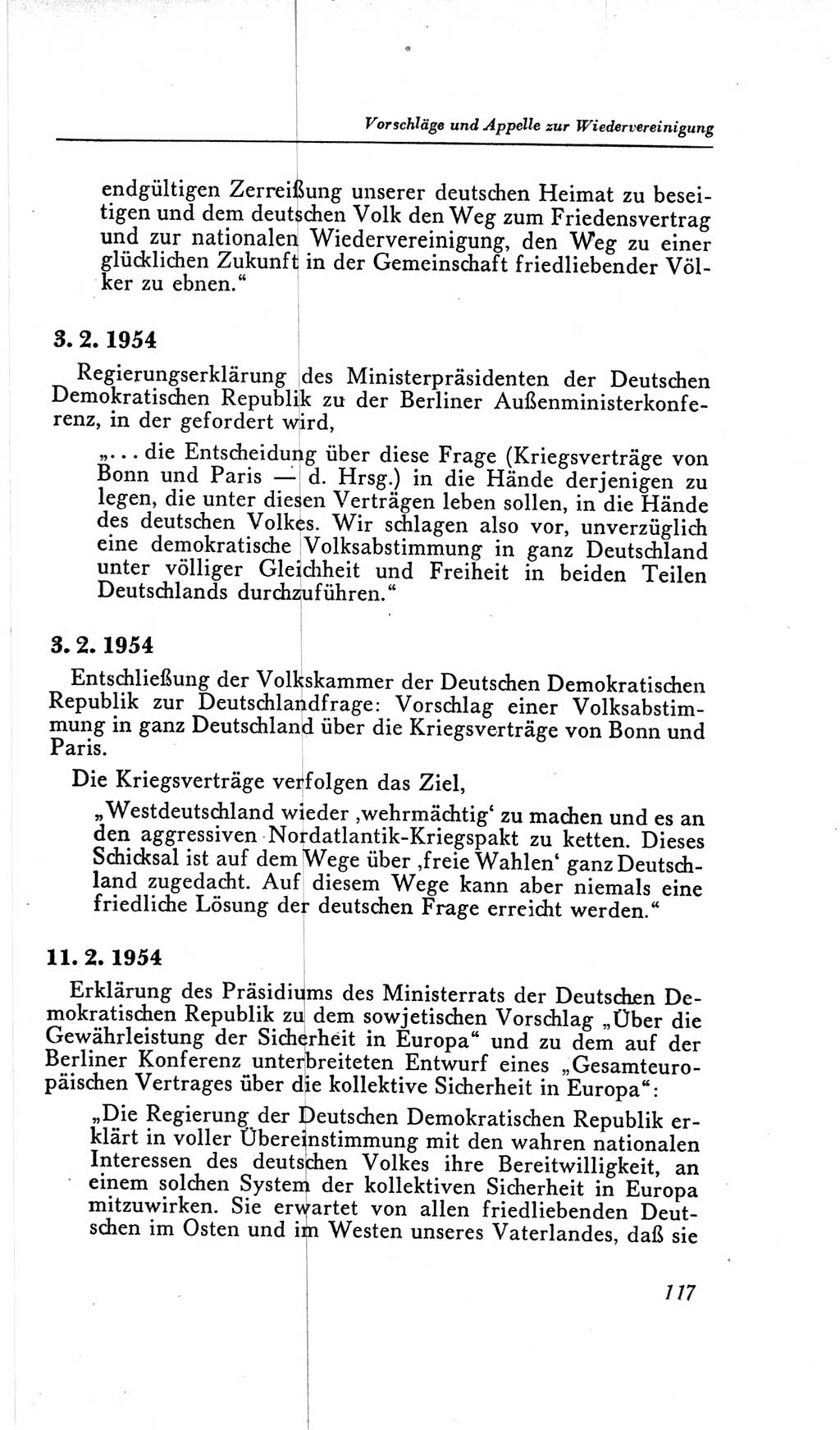 Handbuch der Volkskammer (VK) der Deutschen Demokratischen Republik (DDR), 2. Wahlperiode 1954-1958, Seite 117 (Hdb. VK. DDR, 2. WP. 1954-1958, S. 117)
