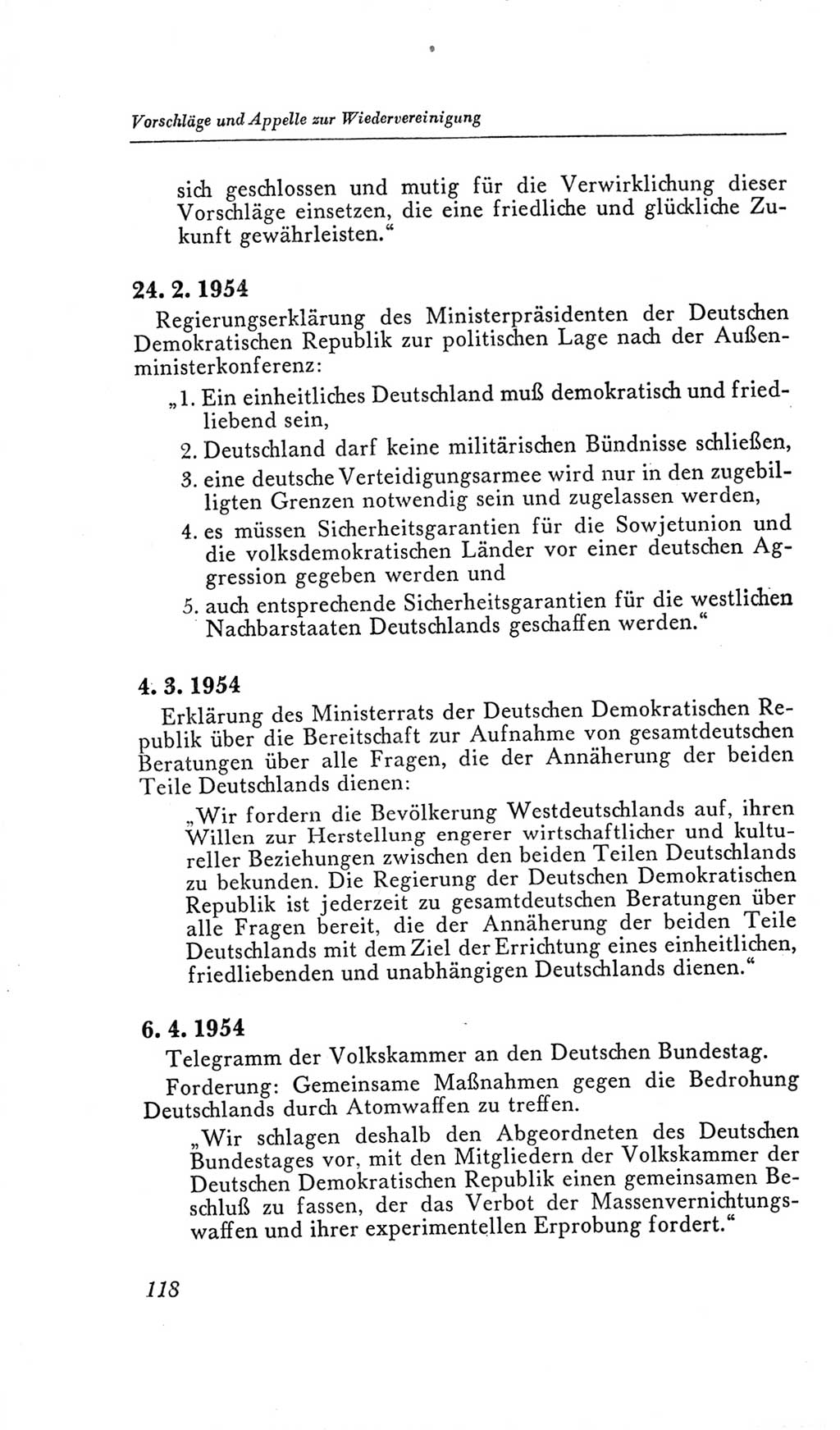 Handbuch der Volkskammer (VK) der Deutschen Demokratischen Republik (DDR), 2. Wahlperiode 1954-1958, Seite 118 (Hdb. VK. DDR, 2. WP. 1954-1958, S. 118)