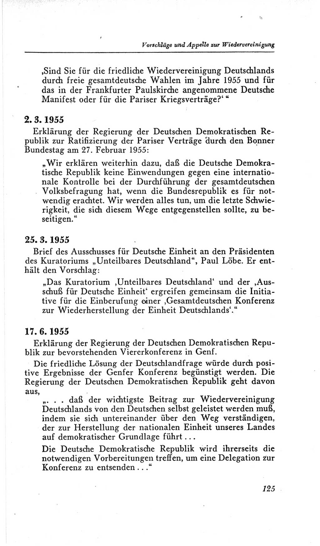 Handbuch der Volkskammer (VK) der Deutschen Demokratischen Republik (DDR), 2. Wahlperiode 1954-1958, Seite 125 (Hdb. VK. DDR, 2. WP. 1954-1958, S. 125)