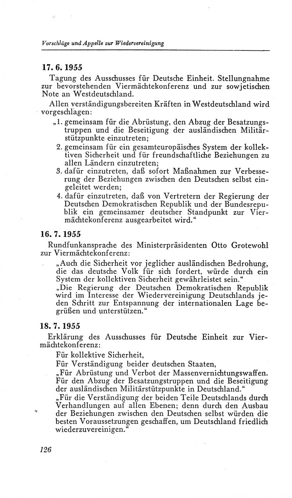 Handbuch der Volkskammer (VK) der Deutschen Demokratischen Republik (DDR), 2. Wahlperiode 1954-1958, Seite 126 (Hdb. VK. DDR, 2. WP. 1954-1958, S. 126)