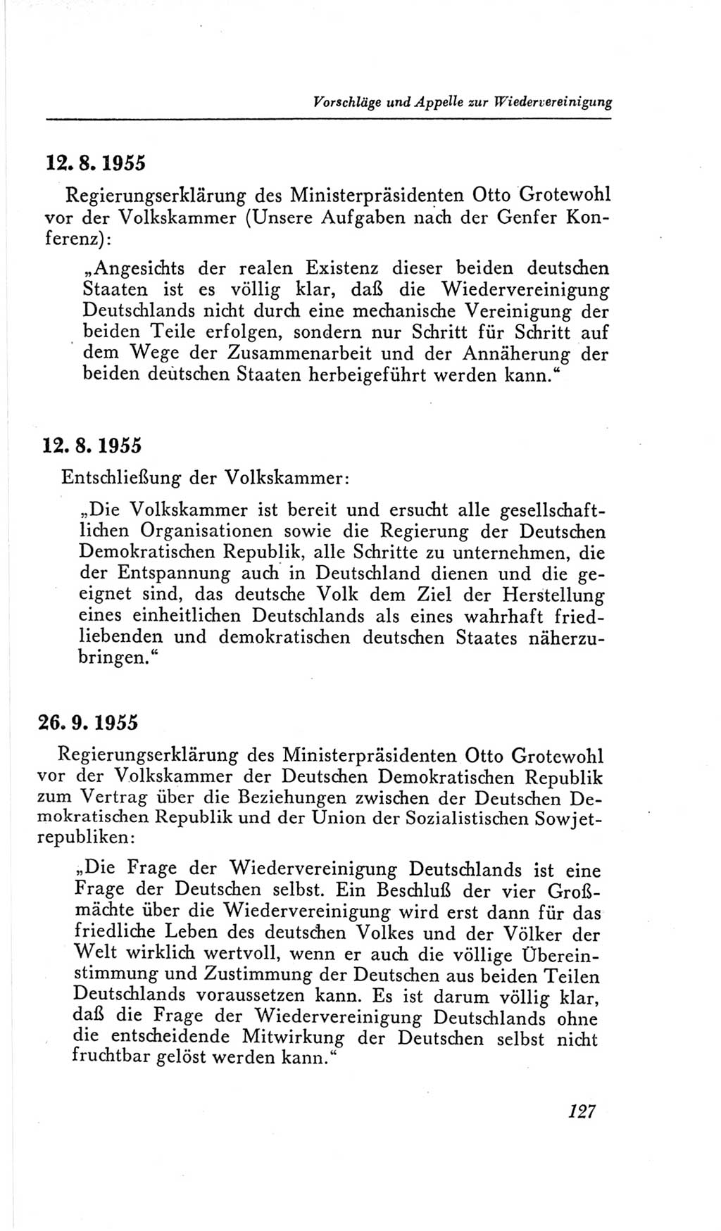 Handbuch der Volkskammer (VK) der Deutschen Demokratischen Republik (DDR), 2. Wahlperiode 1954-1958, Seite 127 (Hdb. VK. DDR, 2. WP. 1954-1958, S. 127)